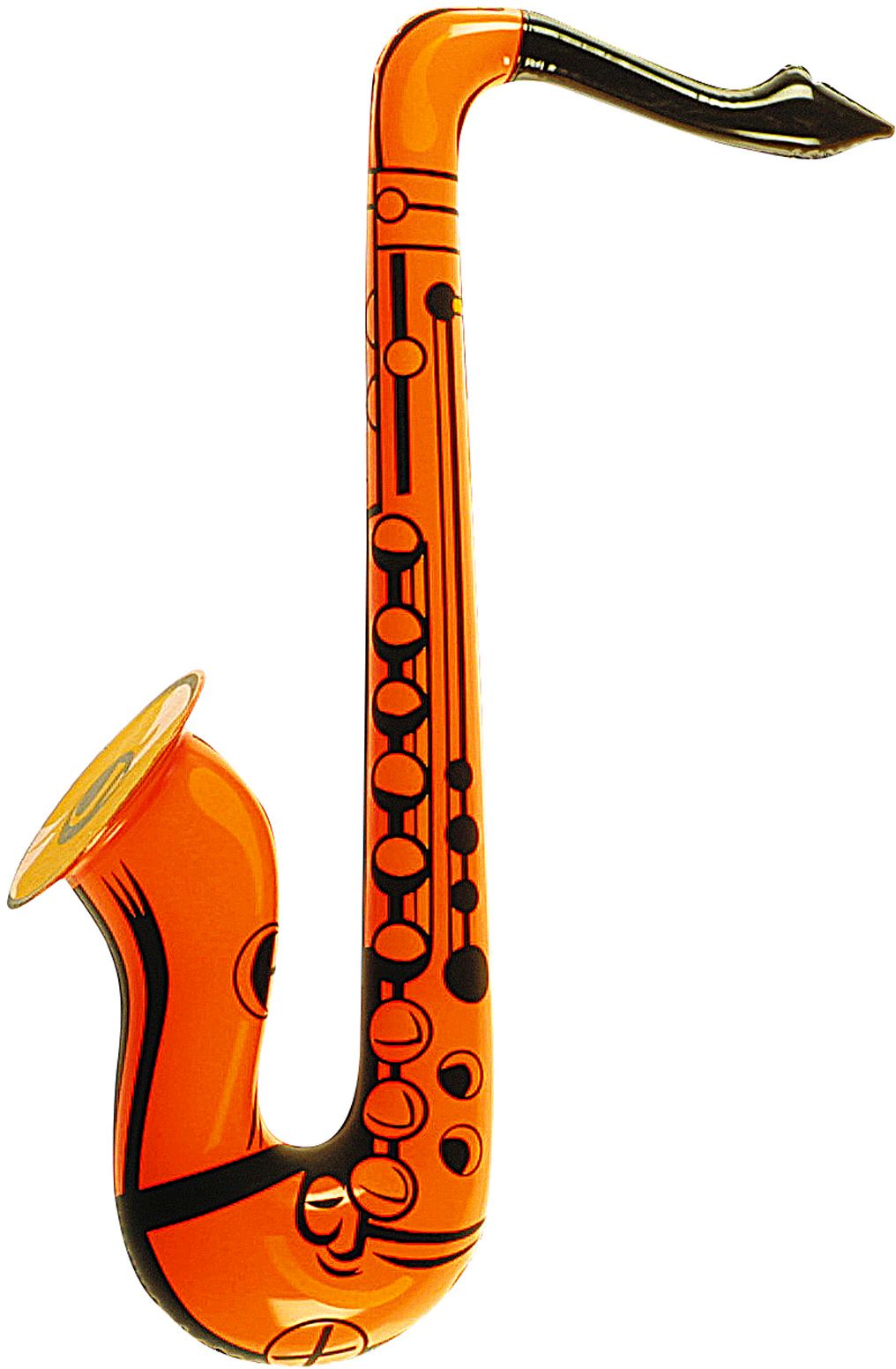 Oranje opblaasbare saxofoon