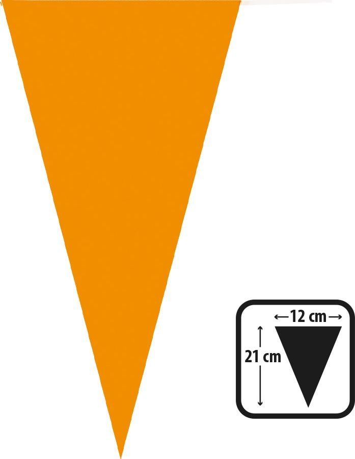 Oranje Papieren Vlaggenlijn 10 Meter