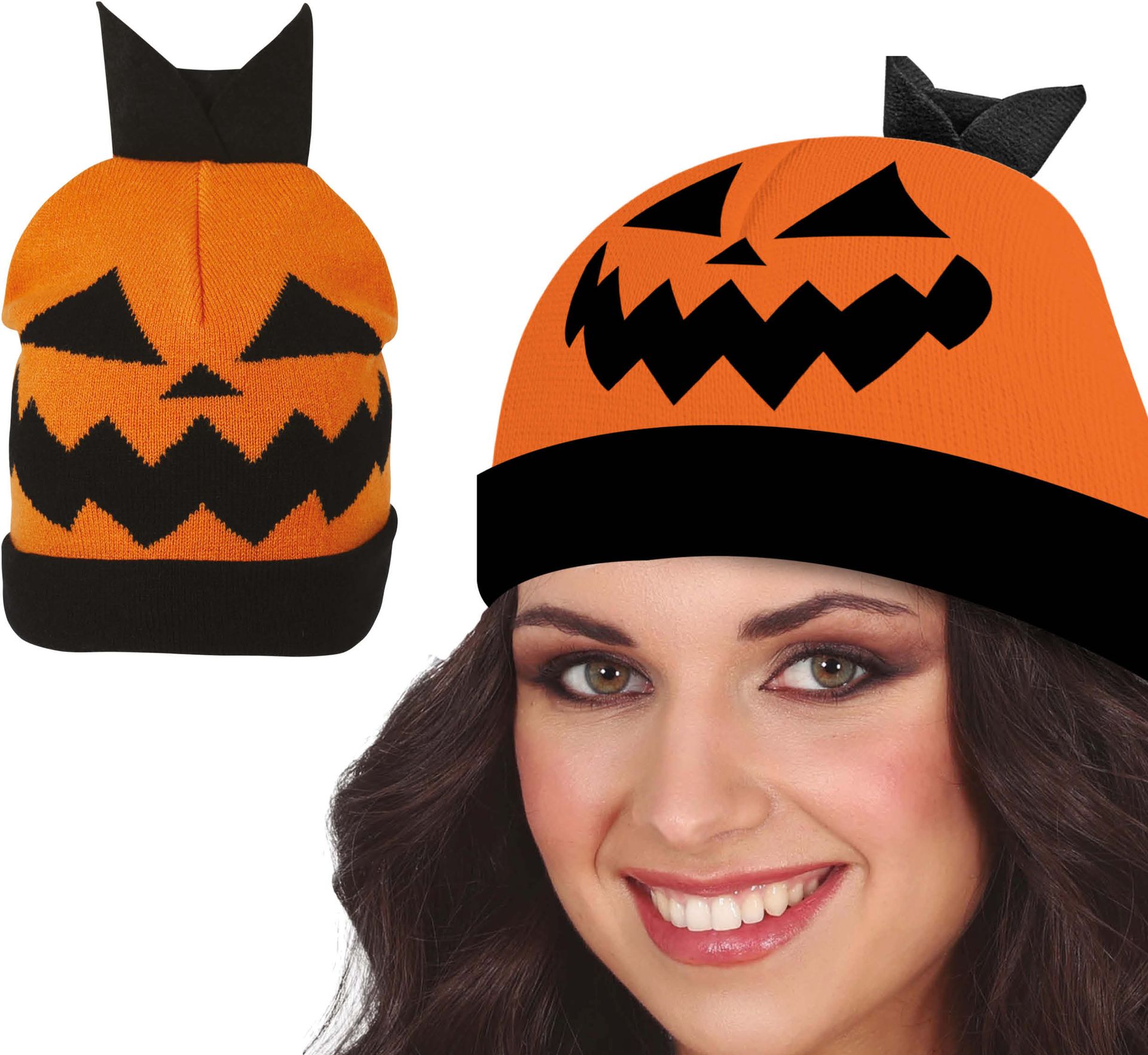 Oranje Pompoen Beanie Halloween