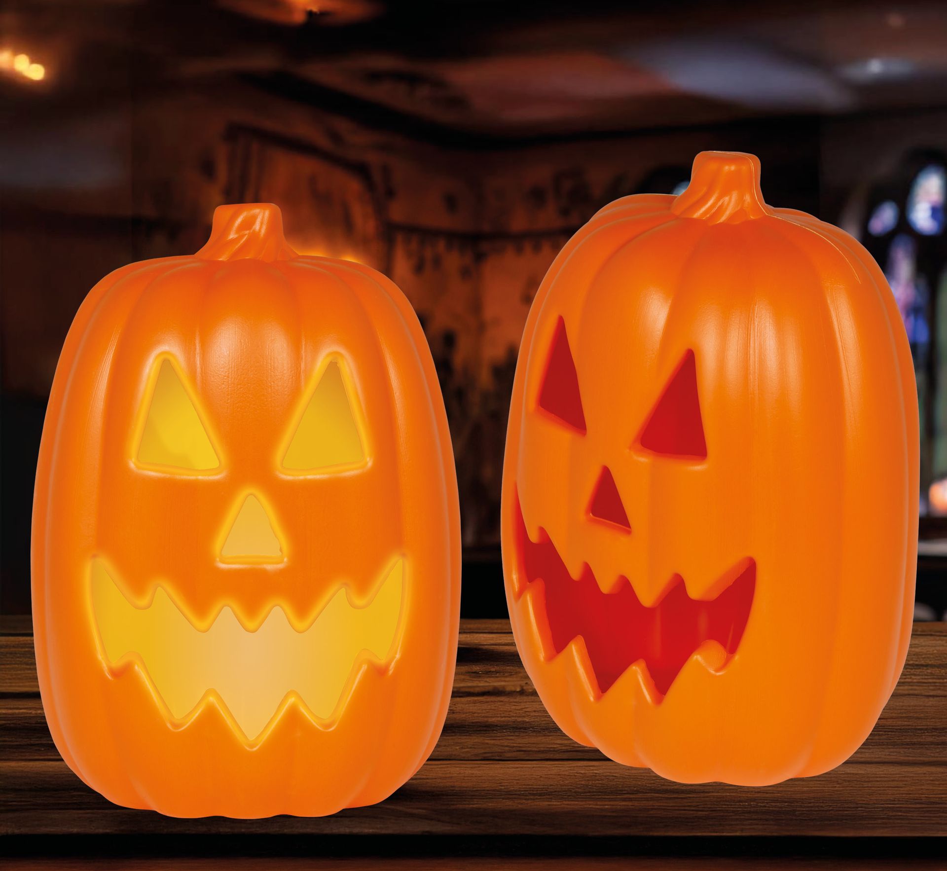 Oranje Pompoen Decoratie met Licht en Geluid Halloween