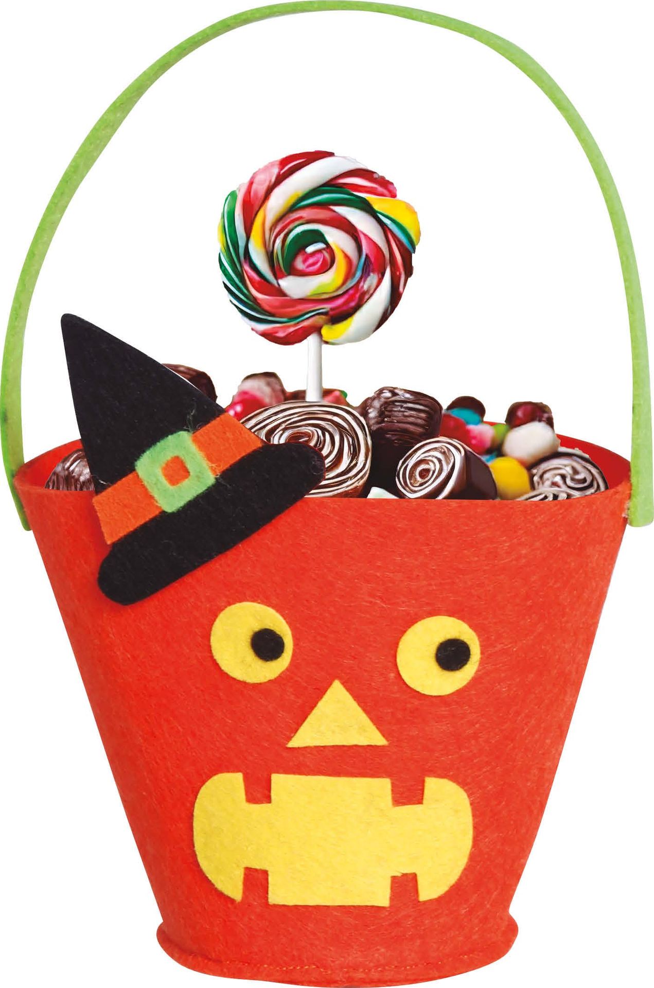 Oranje Pompoen Halloween Vilten Snoepemmer