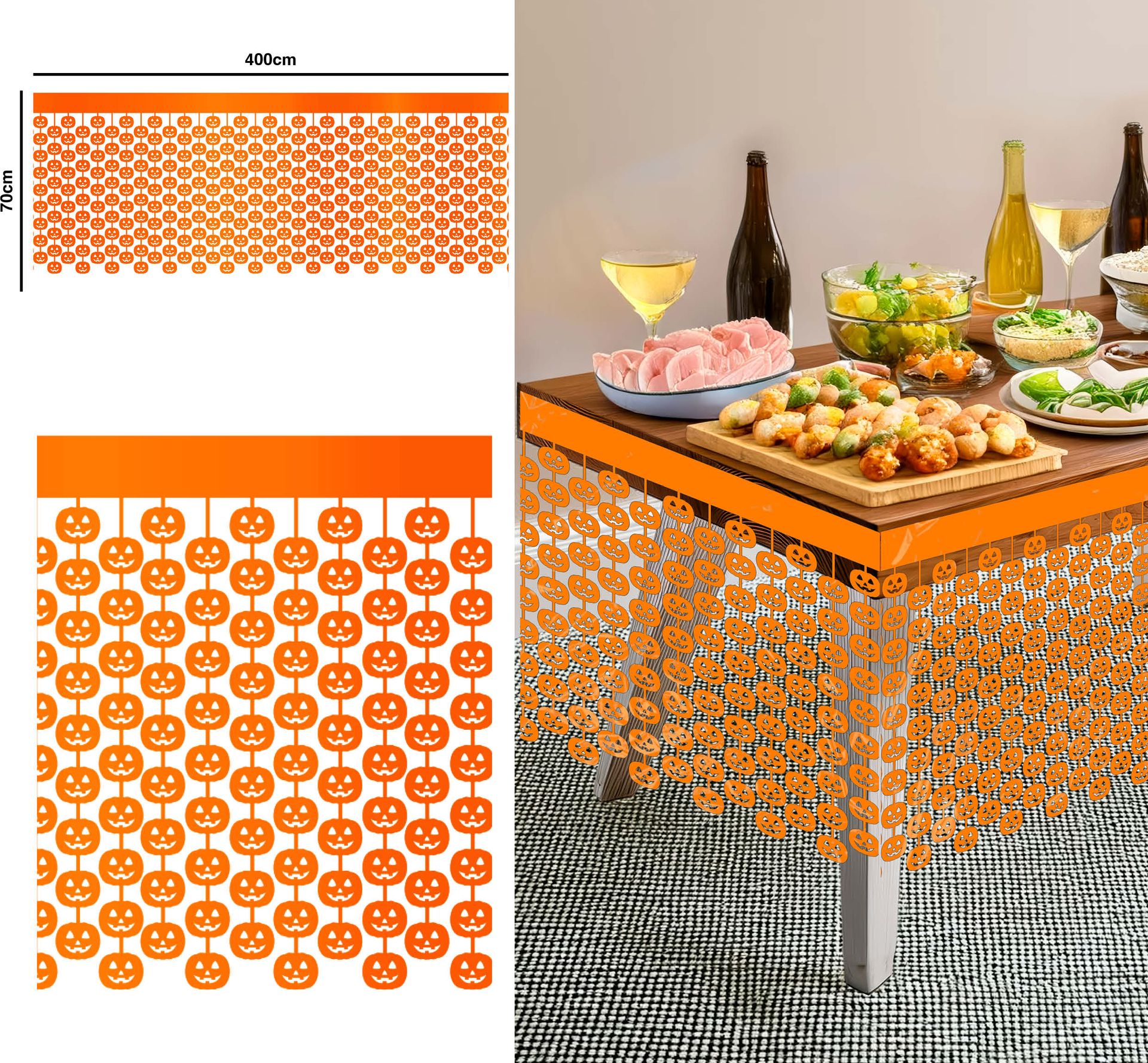 Oranje Pompoenen Tafelrok