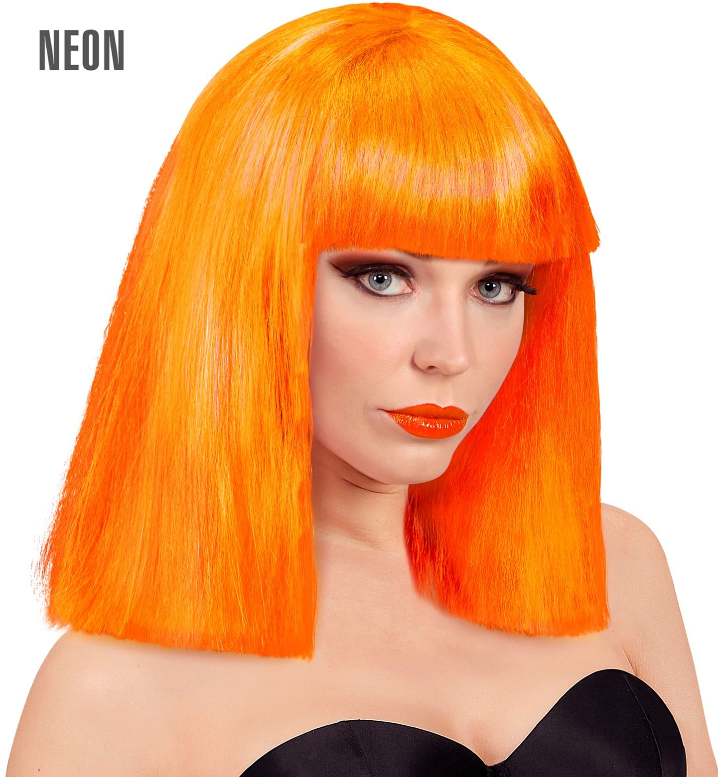 Oranje Showgirl Pruik