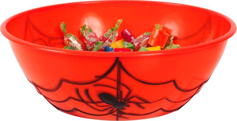 Oranje Spinnenweb Halloween Schaal