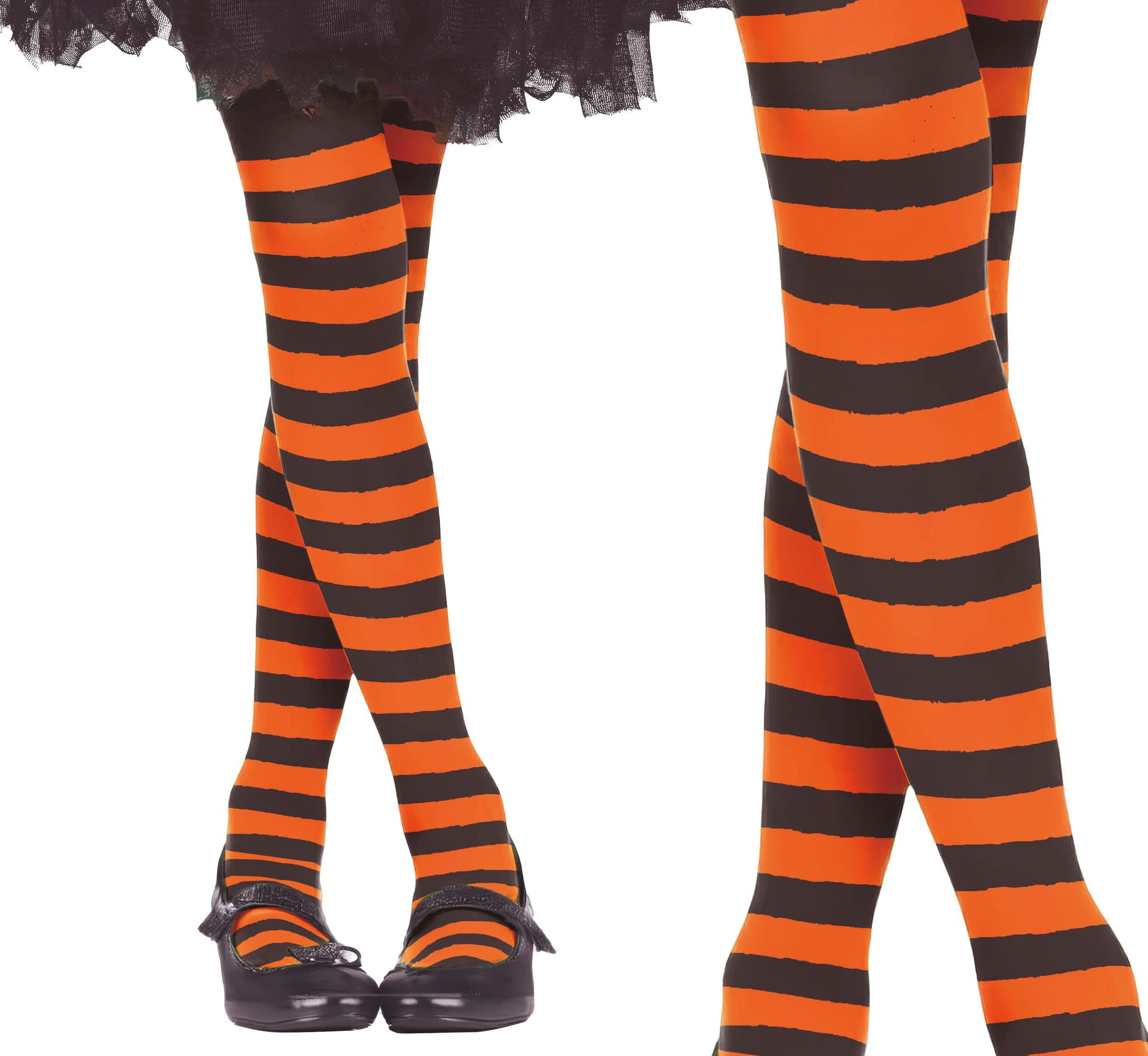 Oranje Strepen Panty Meisjes