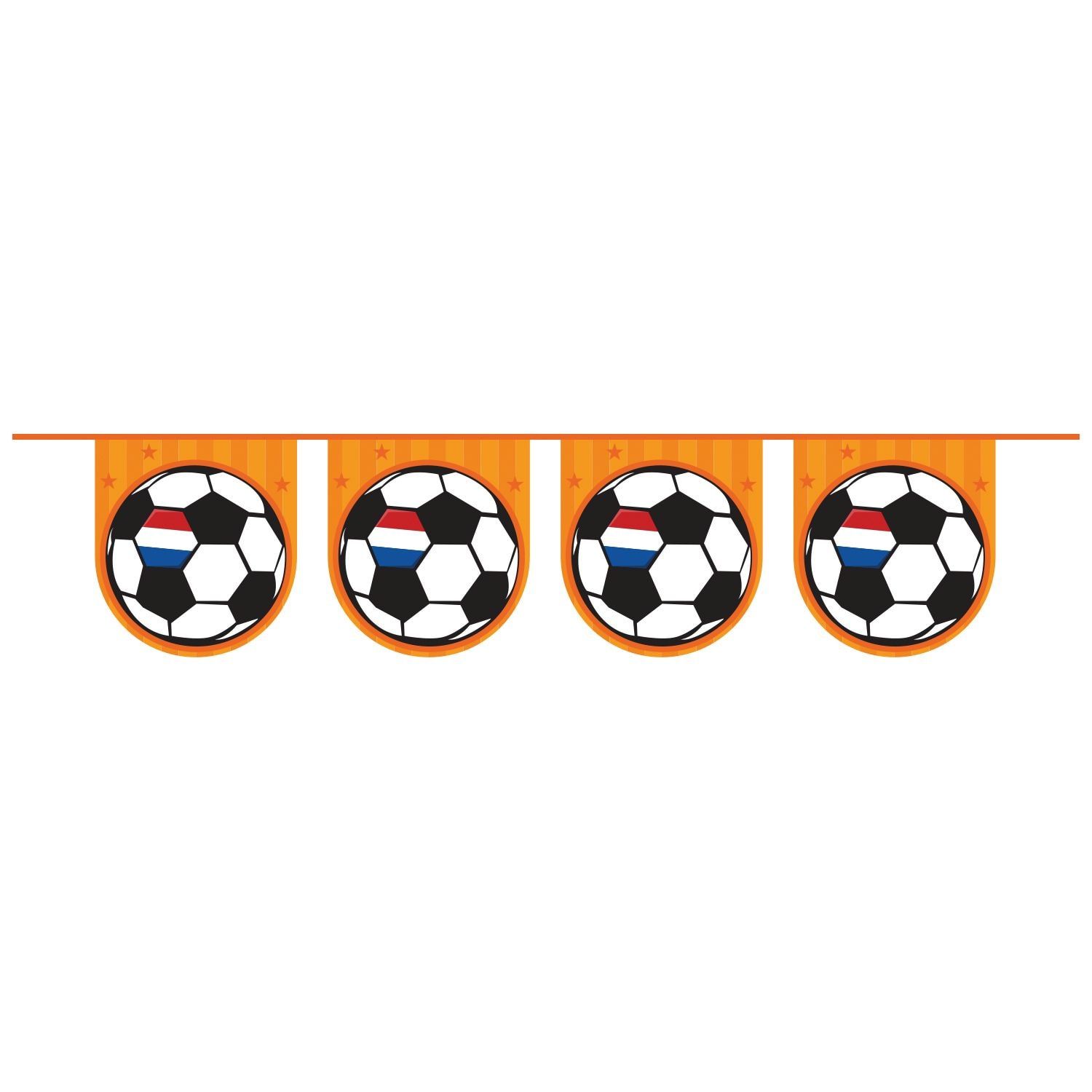 Oranje voetbal vlaggenlijn