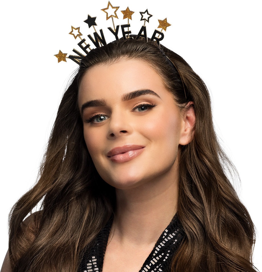 Oud en Nieuw Diadeem 'New year' Goud