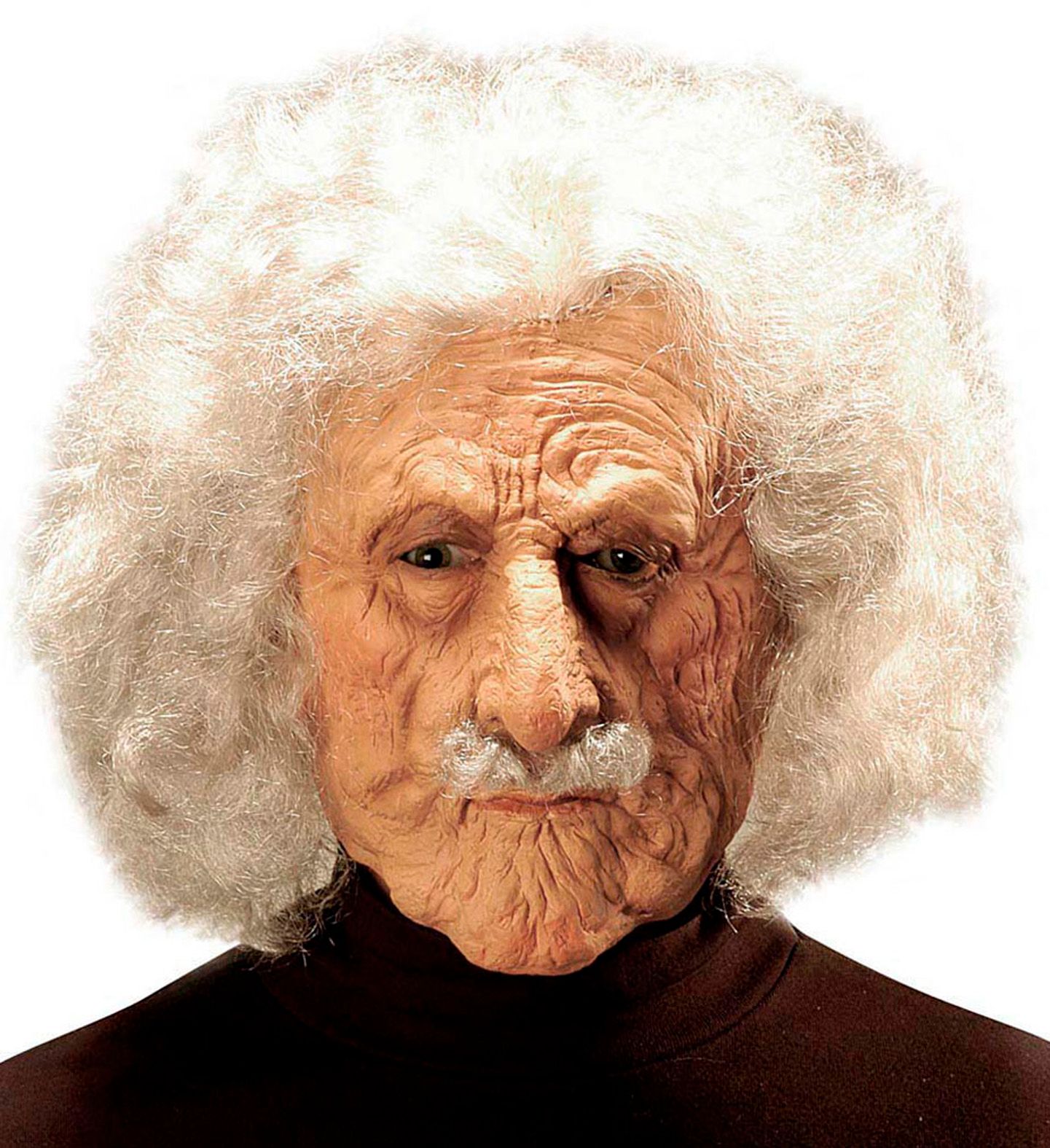 Oude Albert Einstein Masker met Pruik