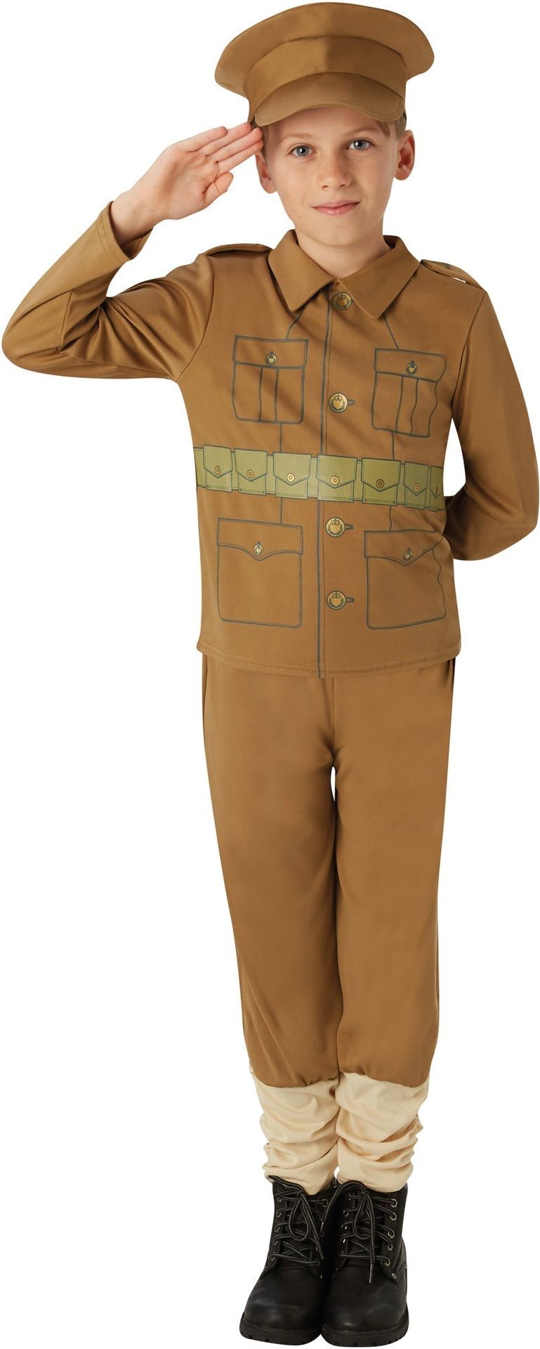 Oude Soldaat Kostuum Jongens Bruin