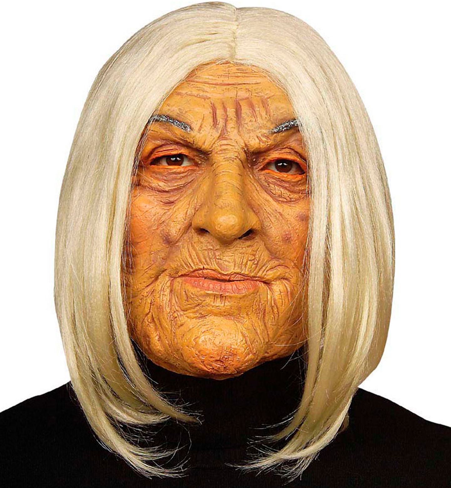 Oude Vrouw Masker met Haar