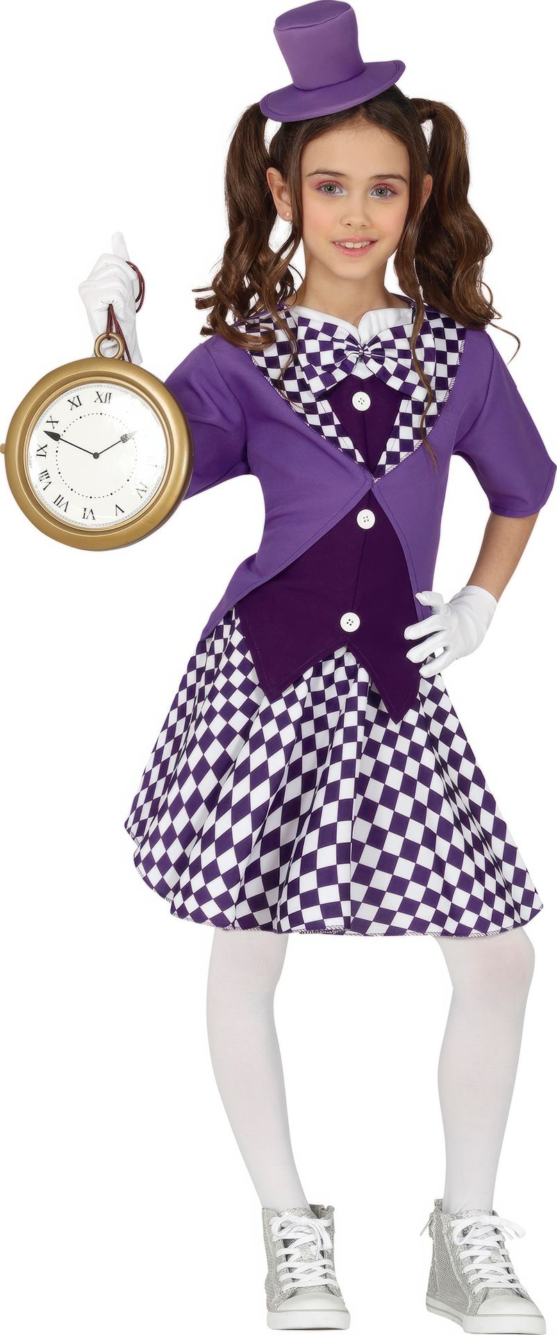 Paars Mad Hatter Outfit Meisje