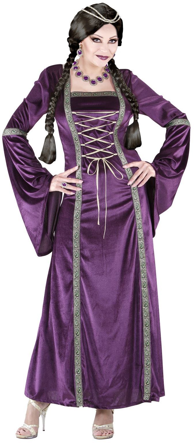 Paars Middeleeuws Jurk