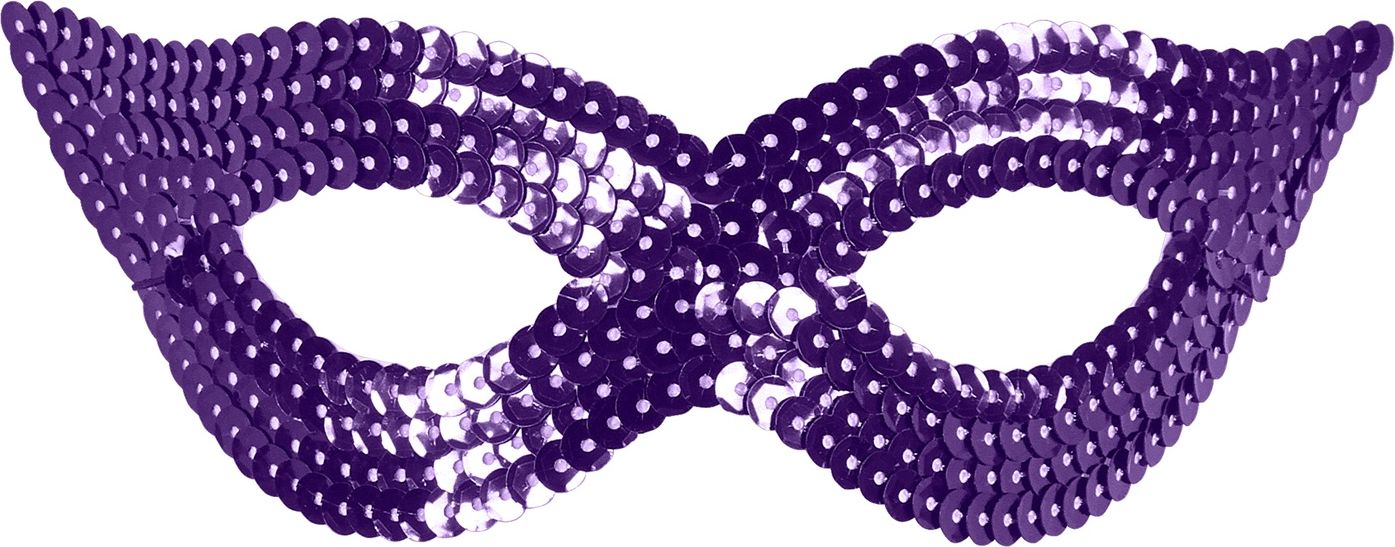Paars Pailletten Oogmasker