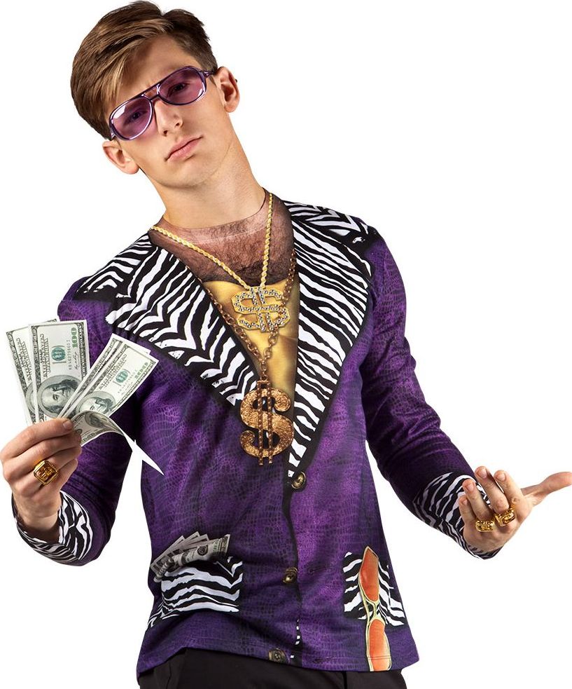 Paars Pooier Shirt Man