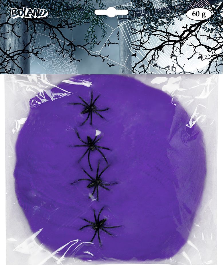 Paars Spinsel met 4 Spinnen 60G