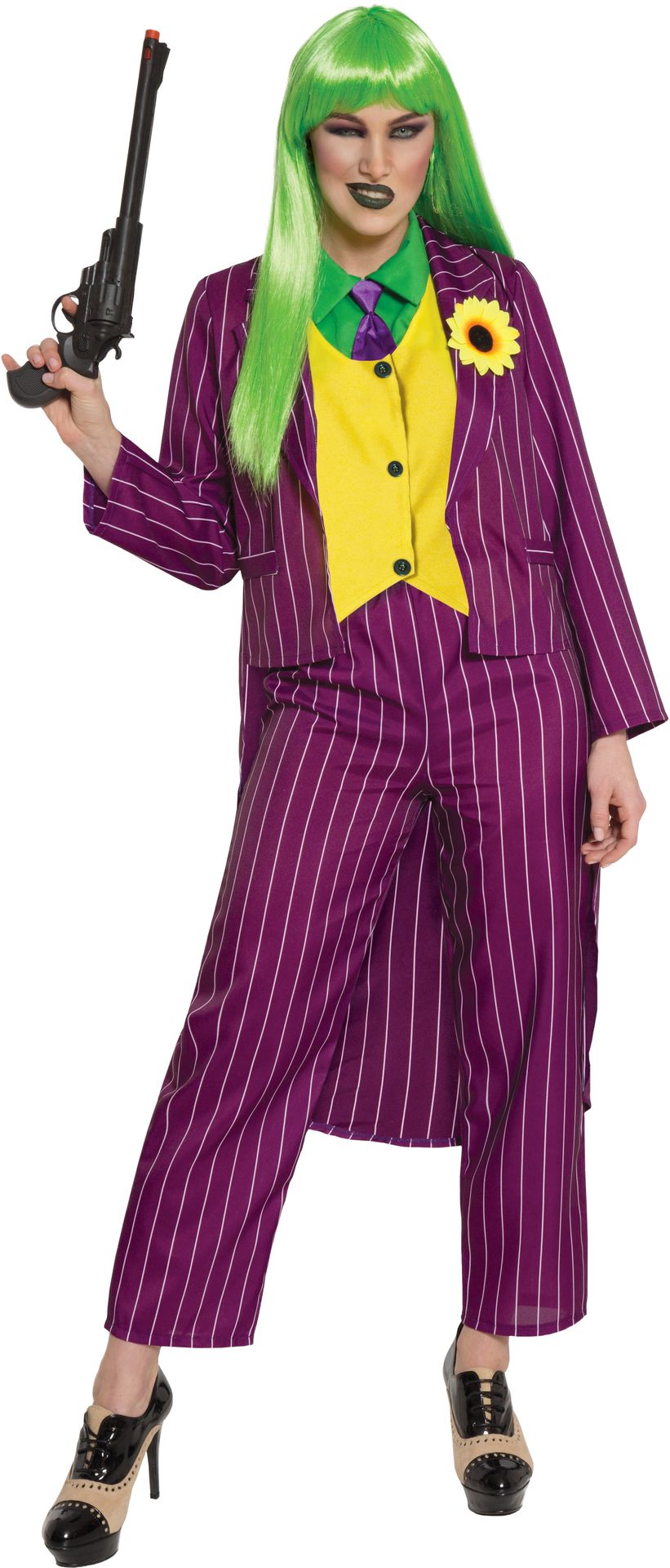 overhemd Bevriezen Stam Paars vrouwelijk Joker kostuum | Carnavalskleding.nl