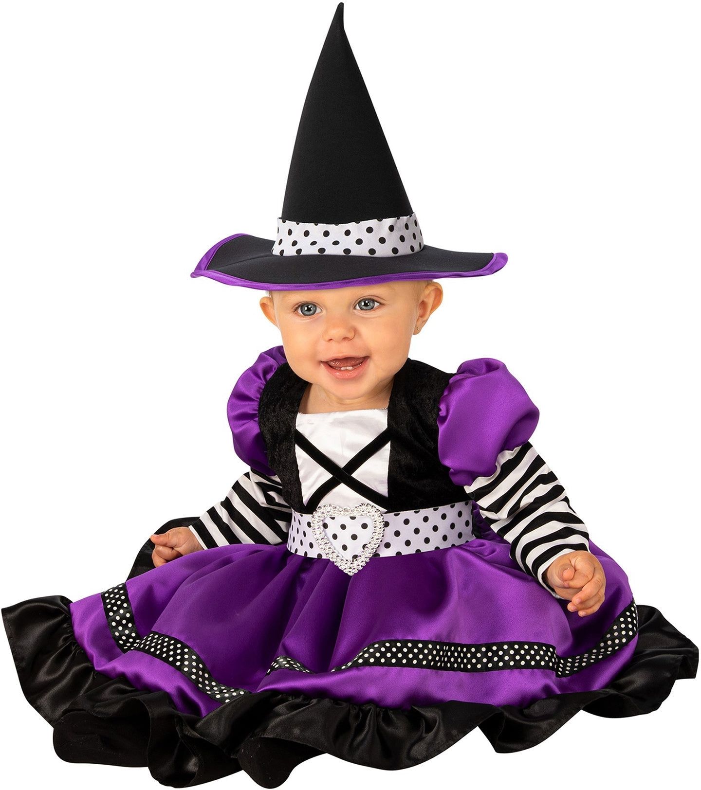 Paars Zwarte Heksenkostuum Meisjes Halloween