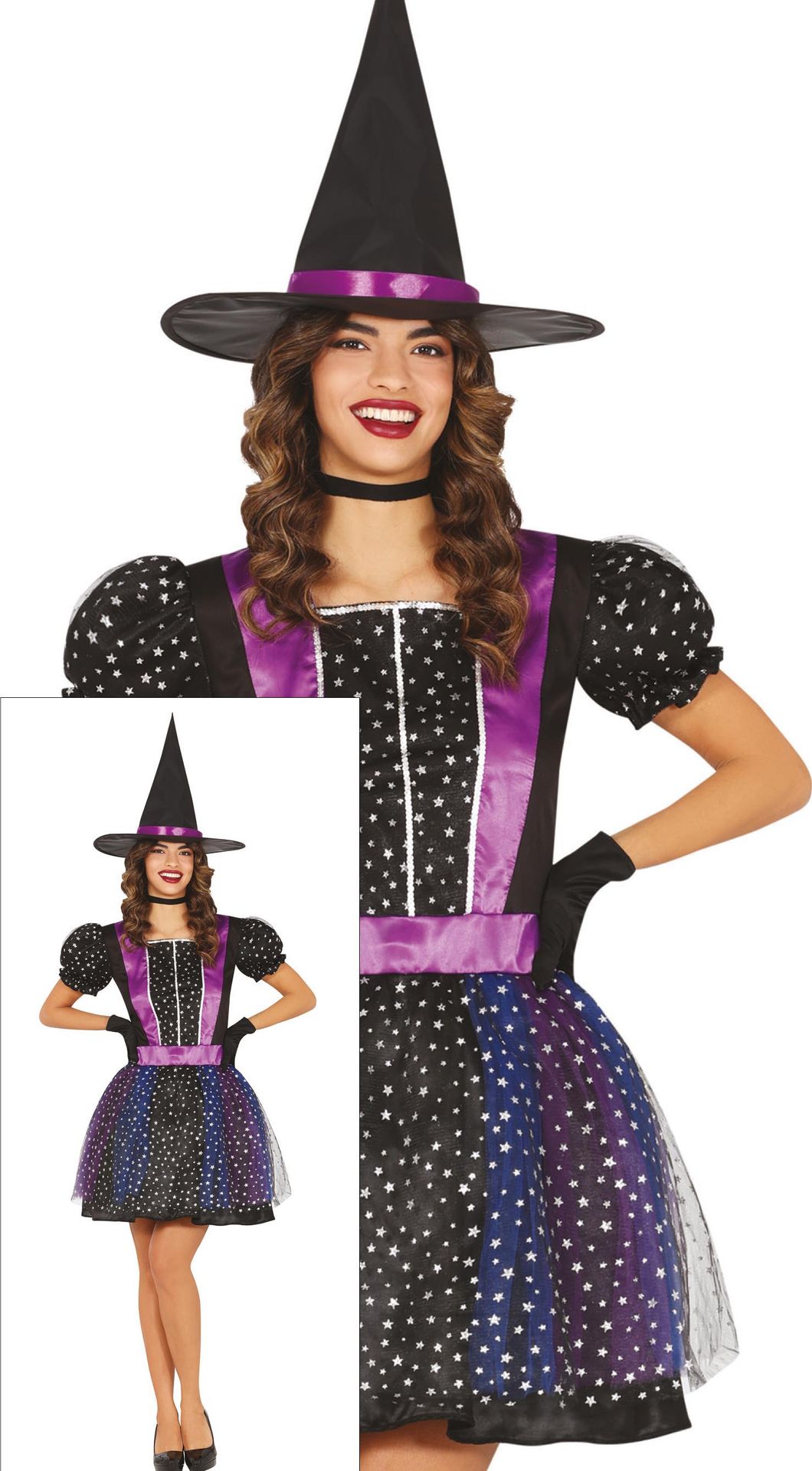 Paars Zwarte Sterrenheks Dames