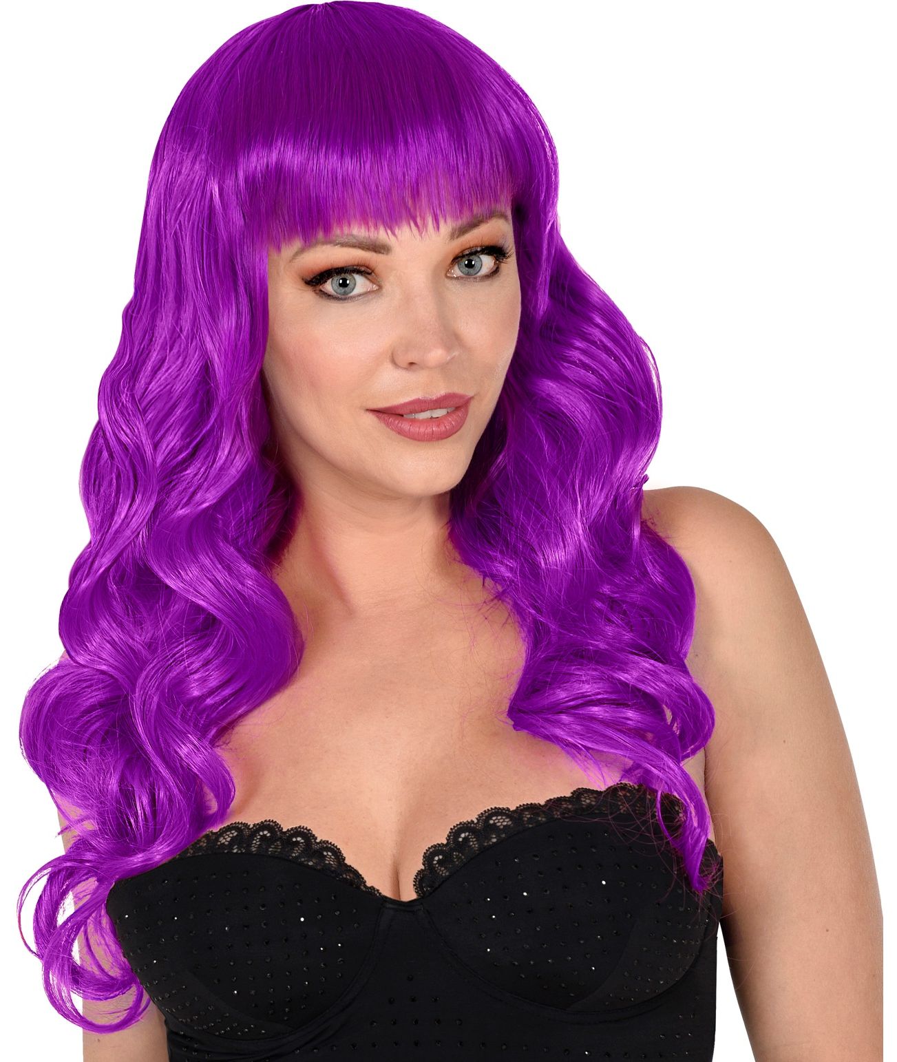 Paarse Bella Pruik Dames