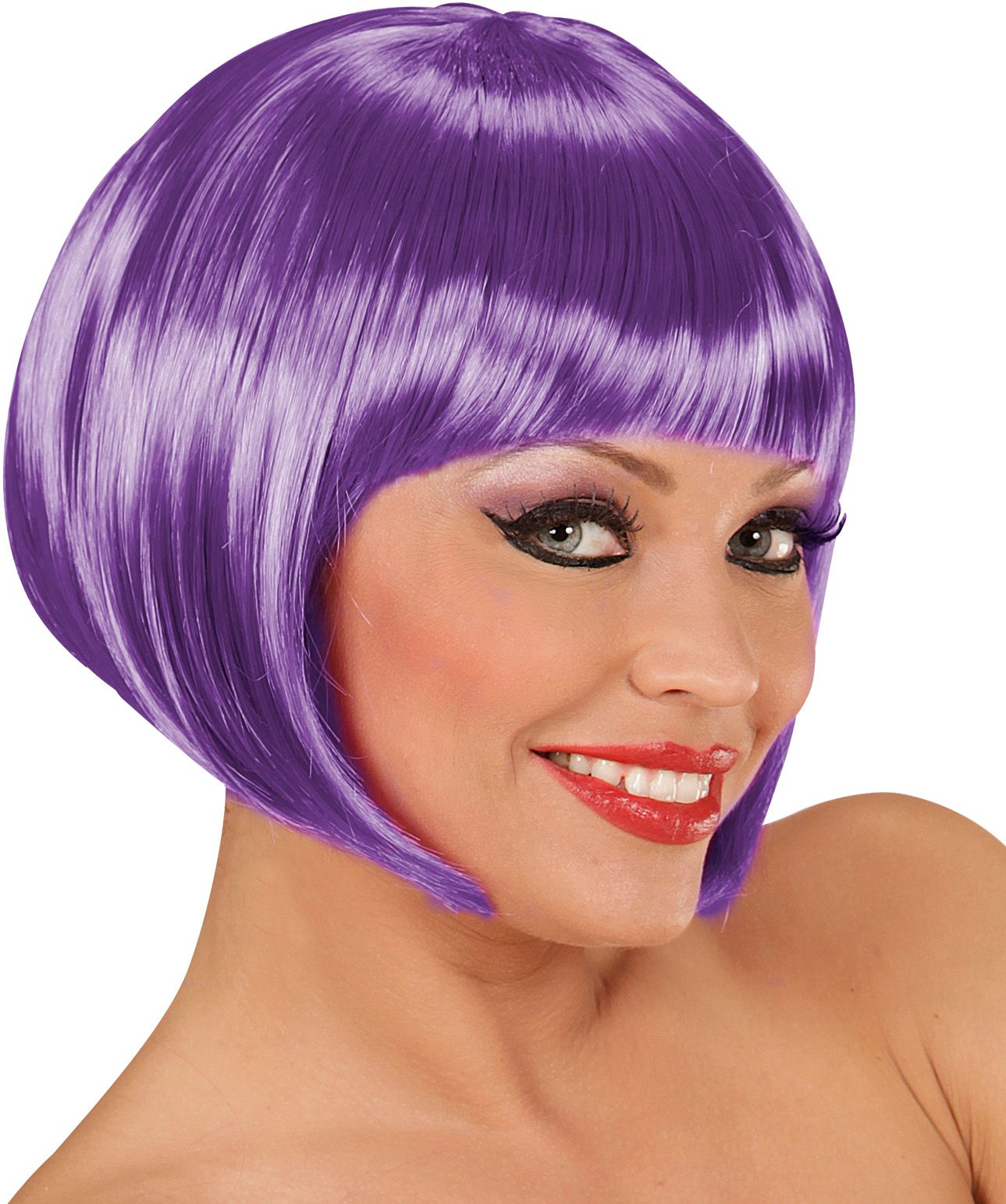 Paarse Boblijn Pruik