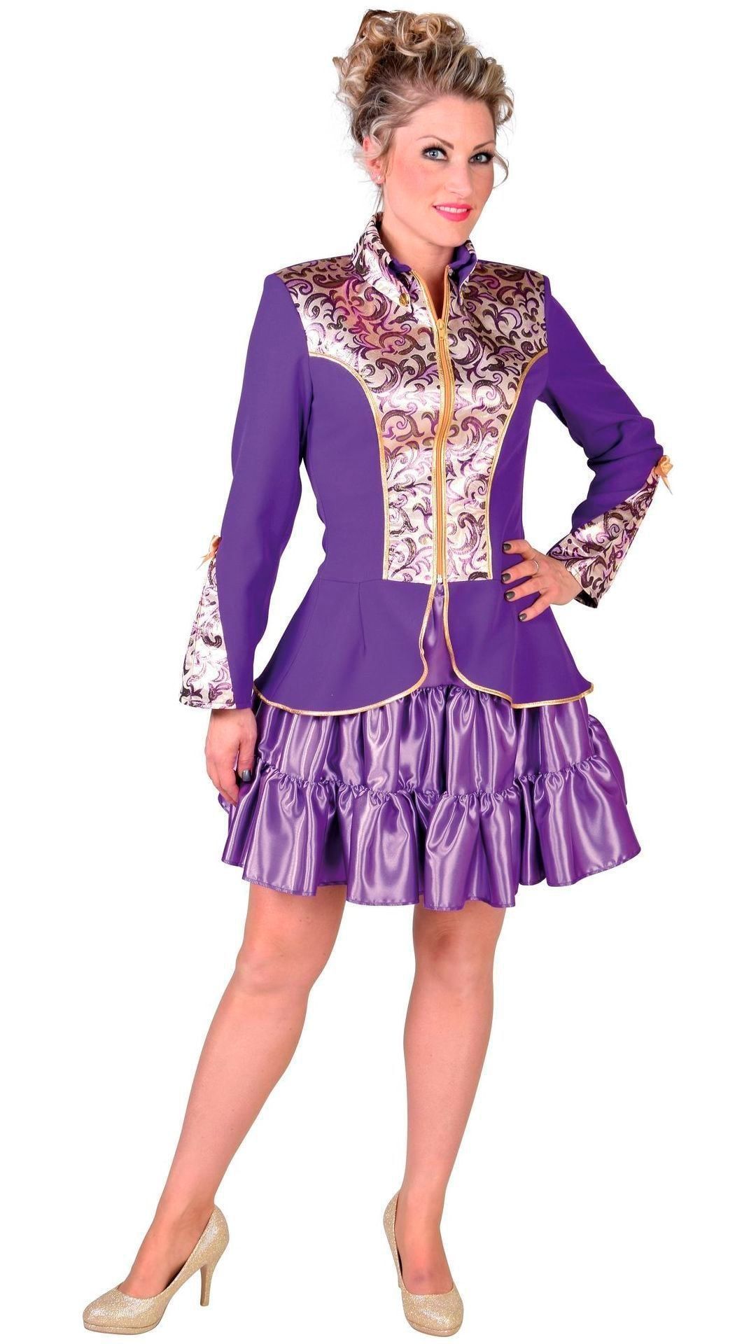 Paarse Carnavals Jas Vrouw