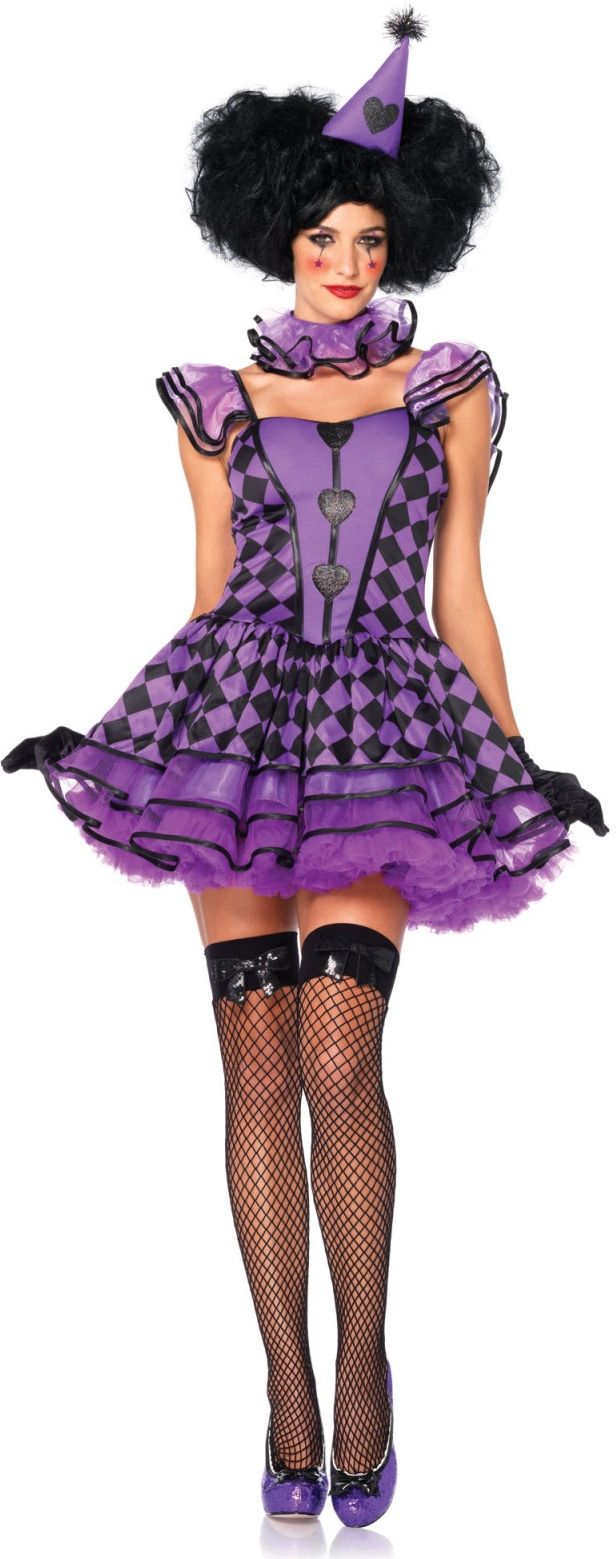 Paarse Clown Jurk