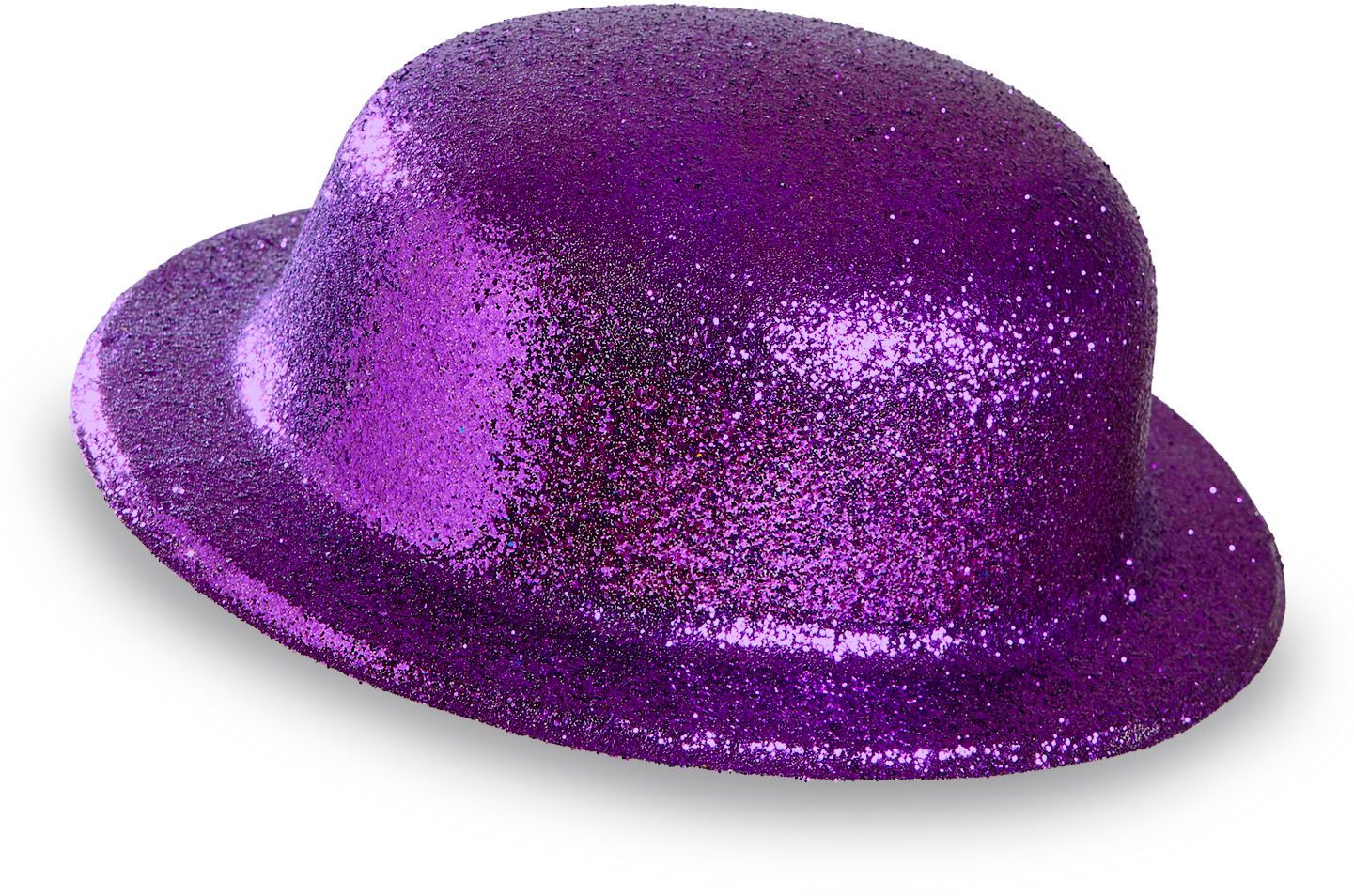 Paarse Glitter Bolhoed