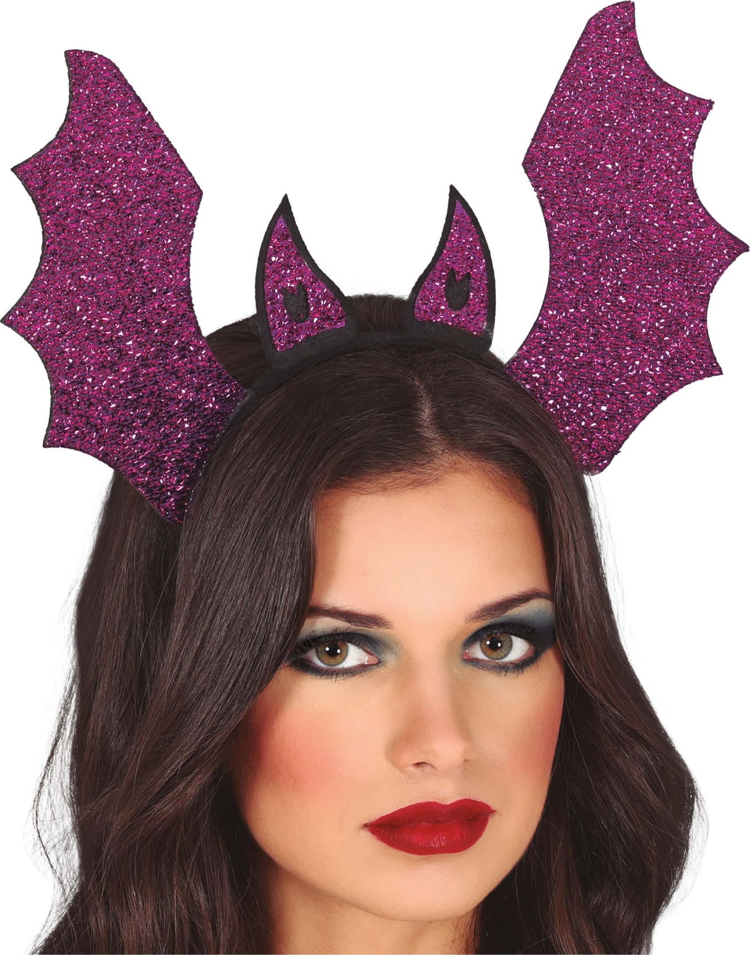 Paarse Glitter Vleermuis Haarband