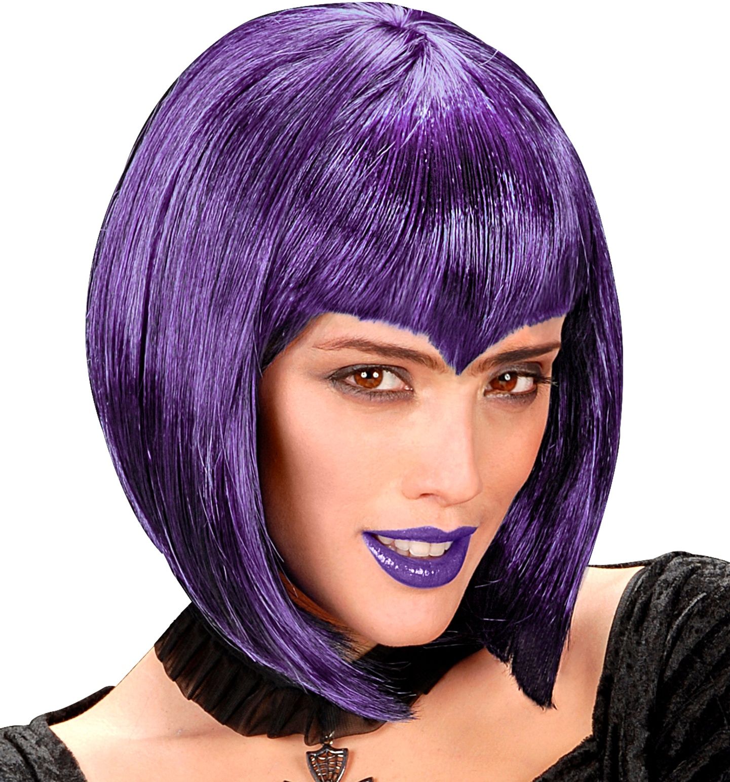 Paarse Gothic Pruik