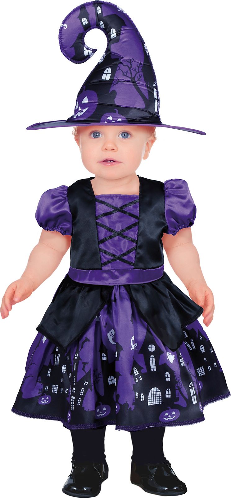 Paarse Heks Halloween Baby Kostuum
