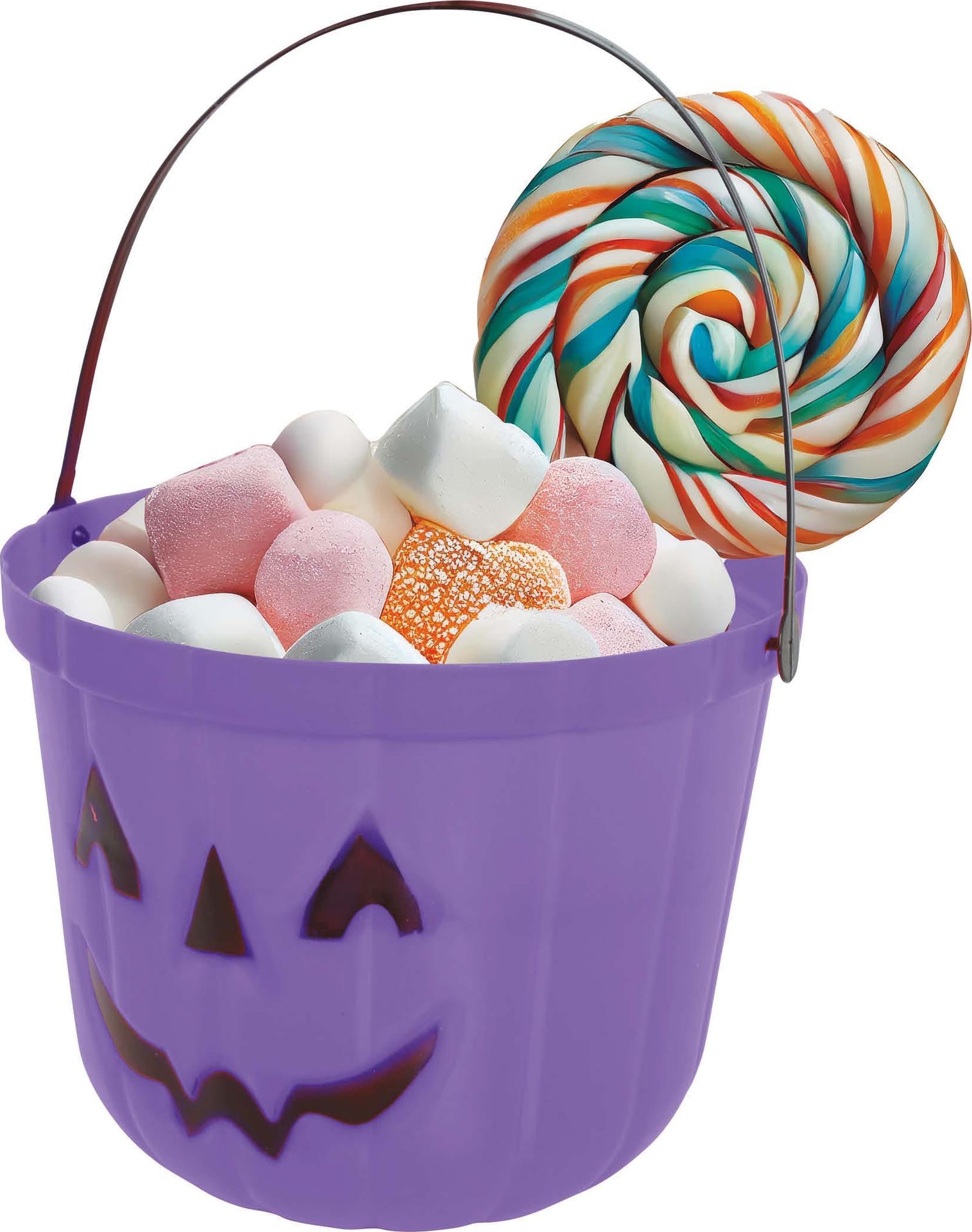 Paarse Pompoen Snoepemmer 20cm