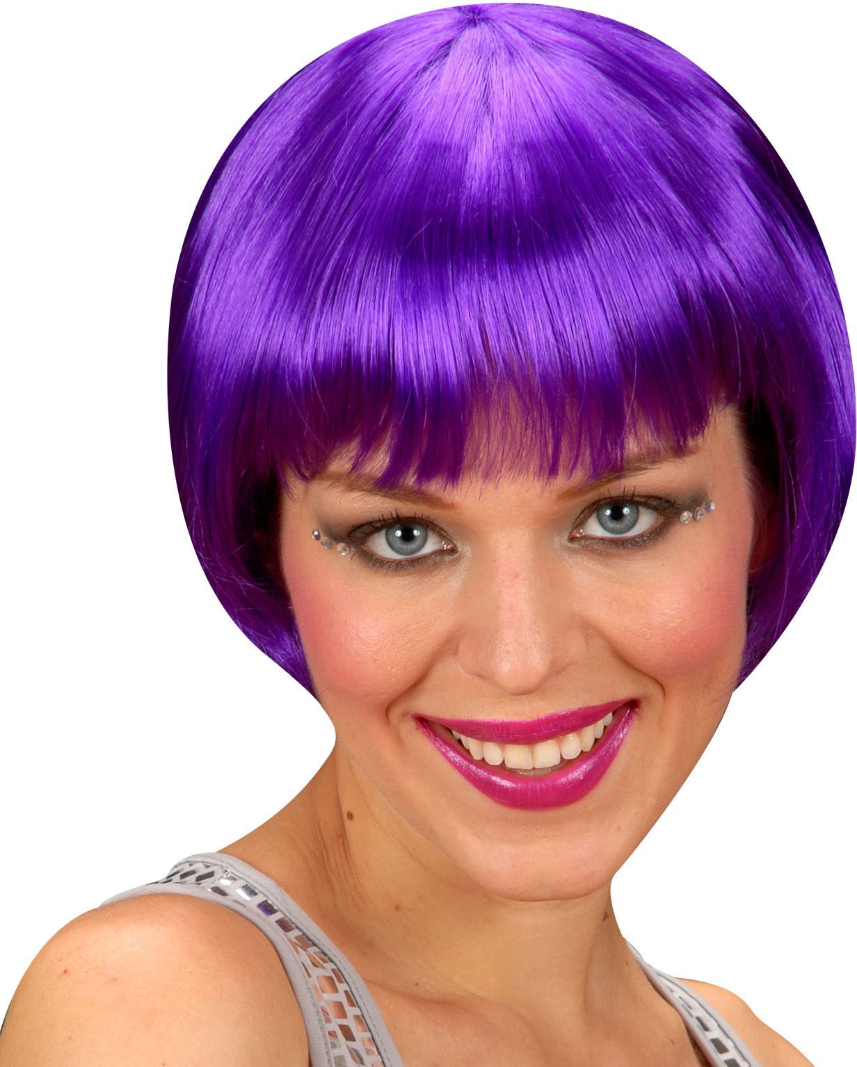 Paarse Rave Pruik