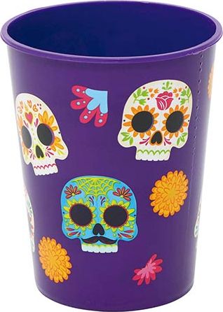 Paarse Skulls Partybeker Plastic