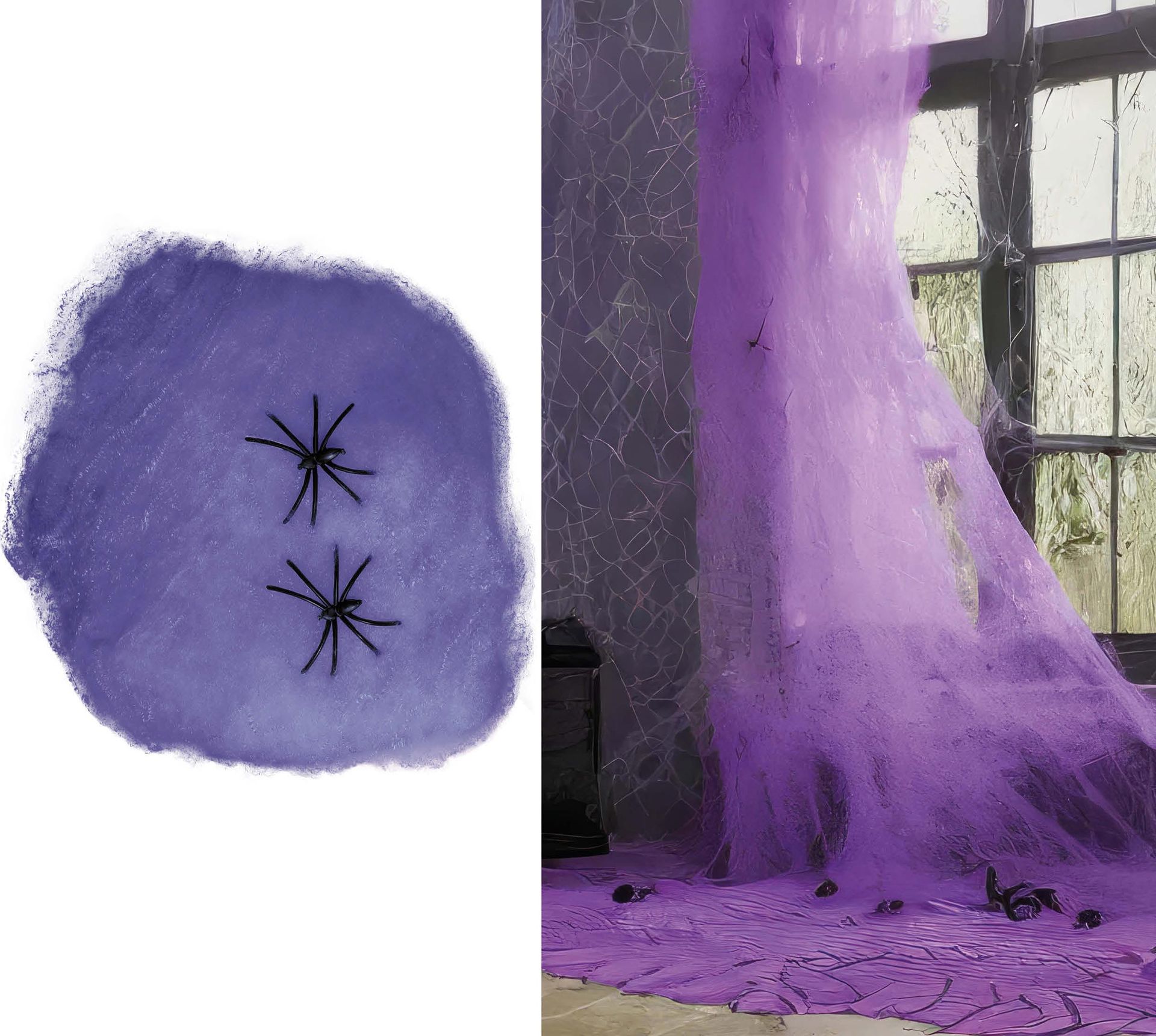 Paarse Spinnenweb Decoratie