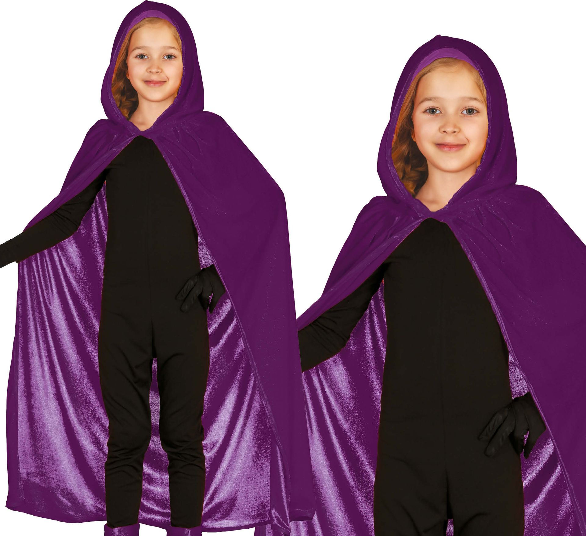 Paarse Velvet Cape Kinderen