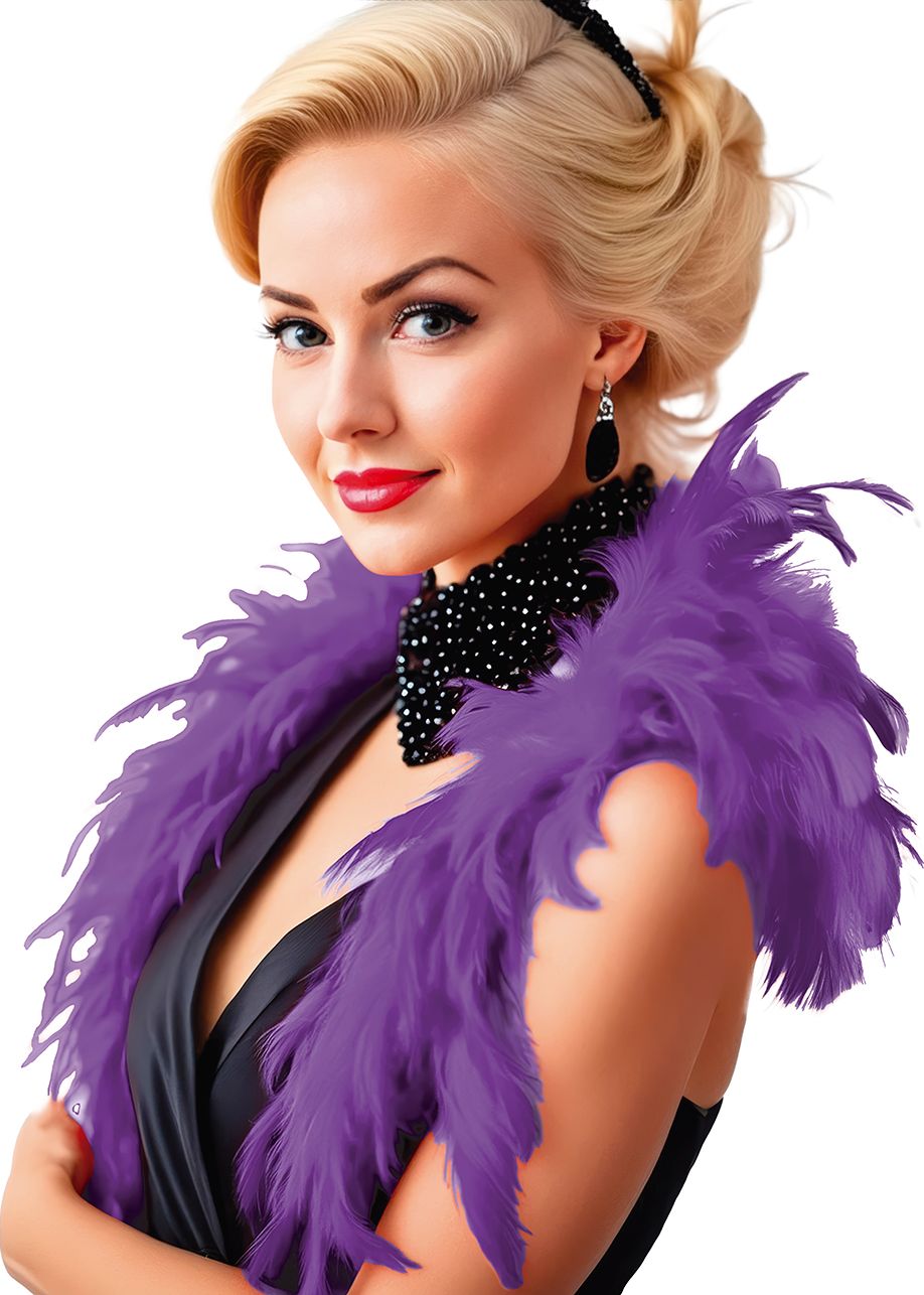 Paarse Volle Veren Boa