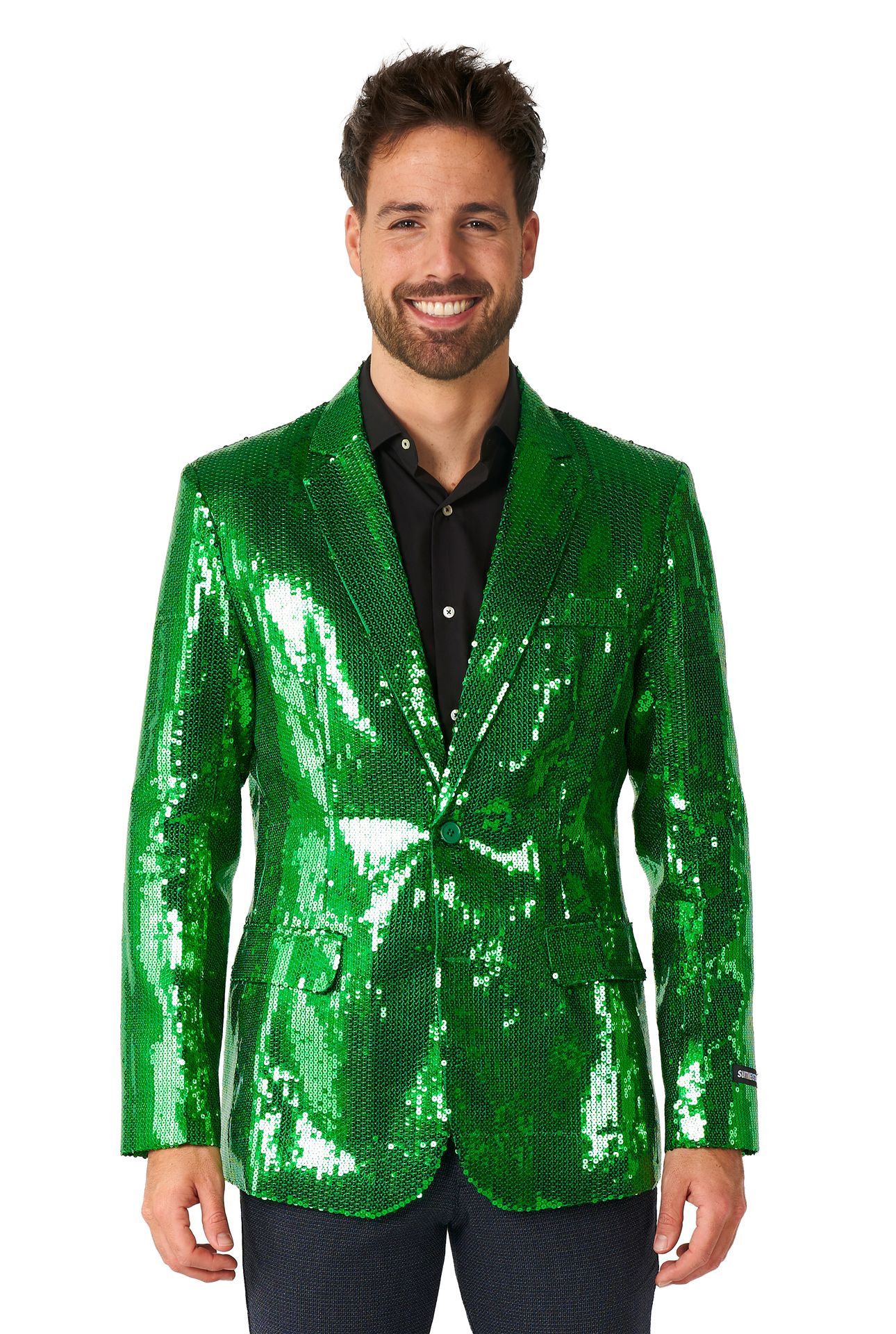 Pailletten Blazer Heren Groen
