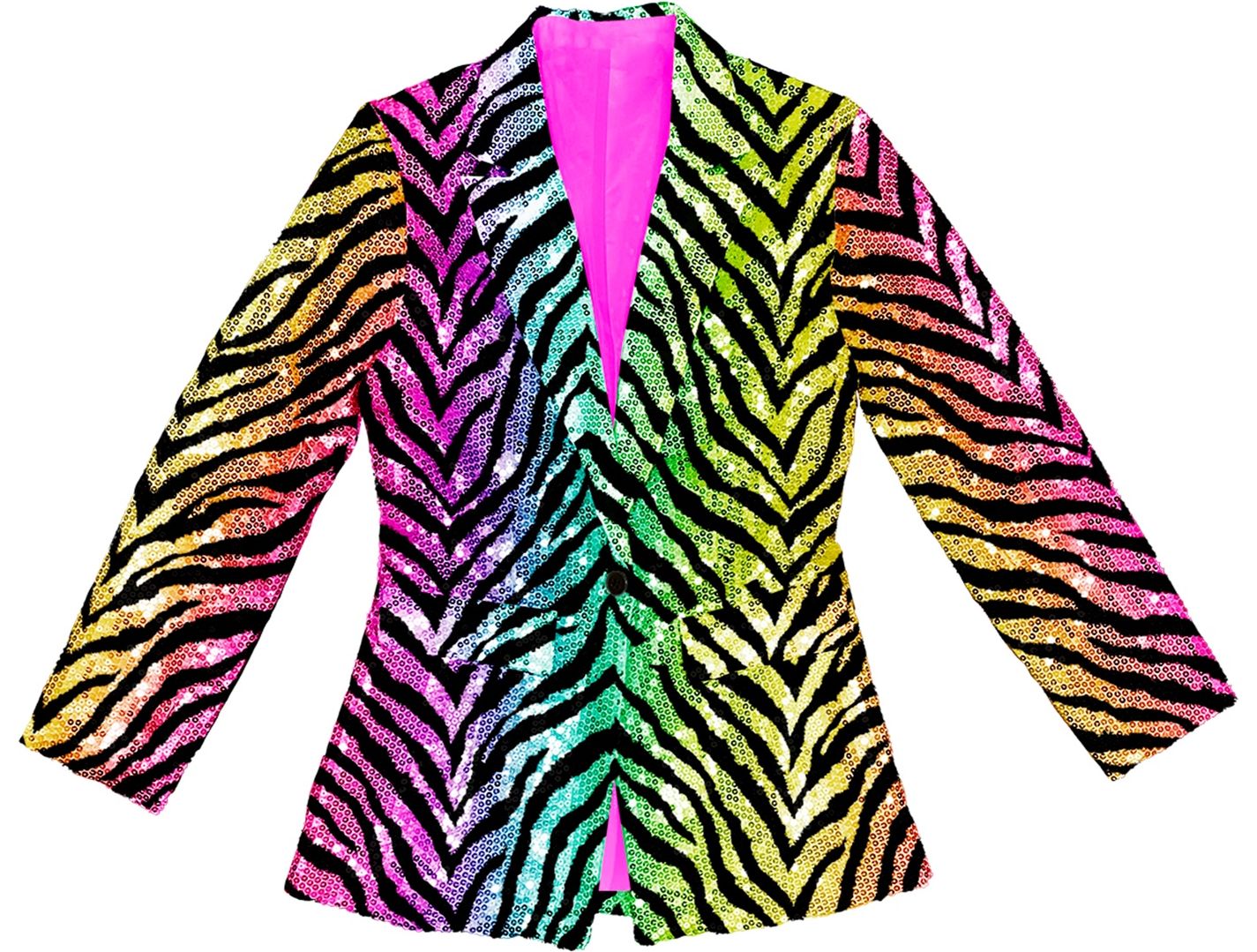 Pailletten Colbert Dames Tijger Regenboog