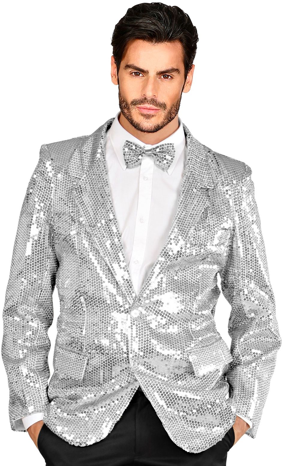 Pailletten Jas Zilver