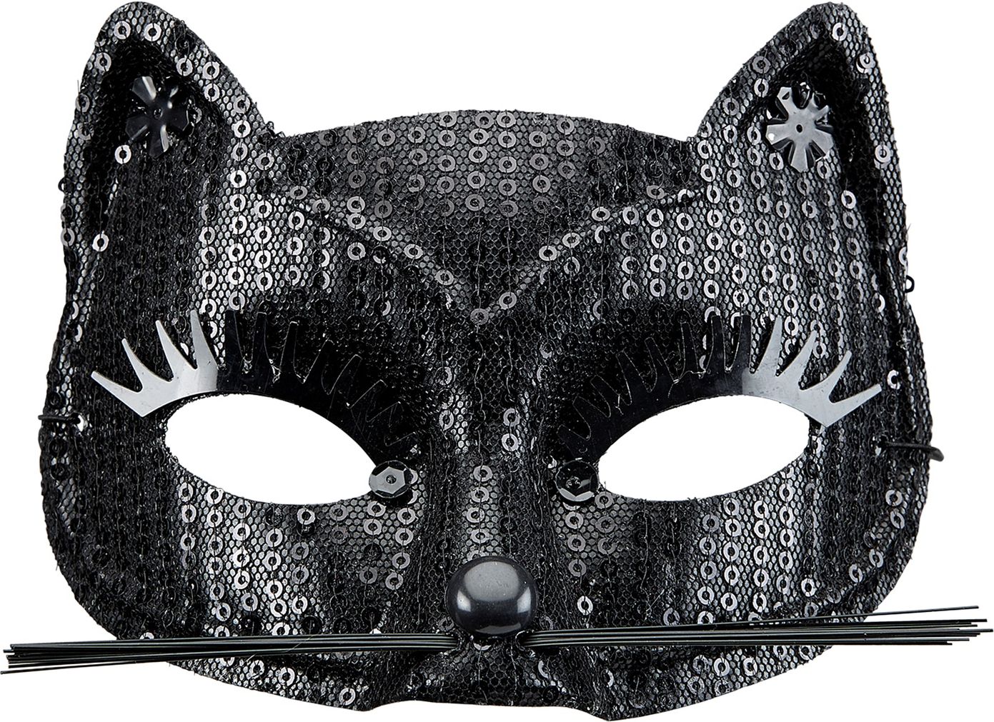 Pailletten Katten Oogmasker Zwart