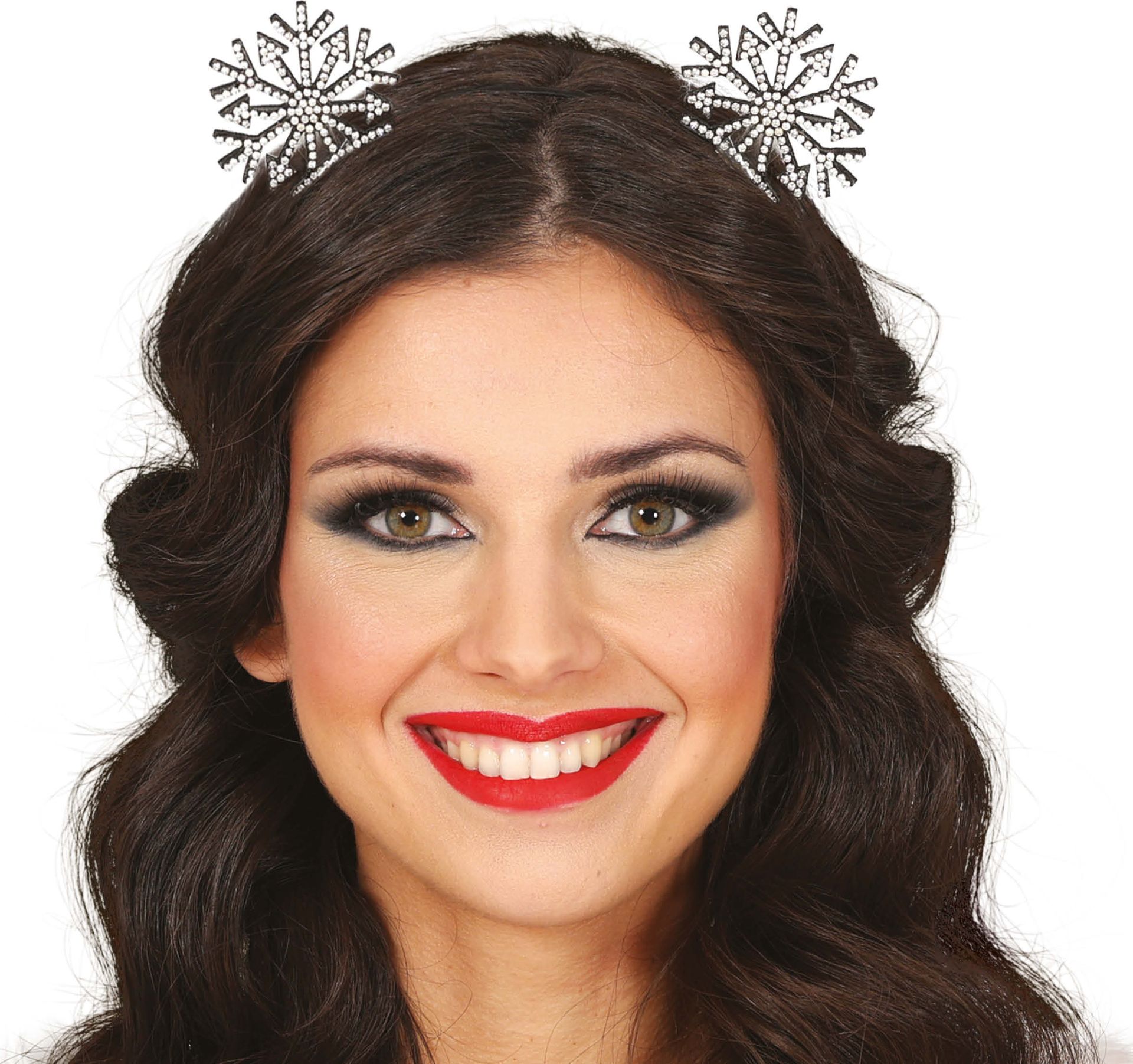 Pailletten Kerst Haarband met Sneeuwvlokken