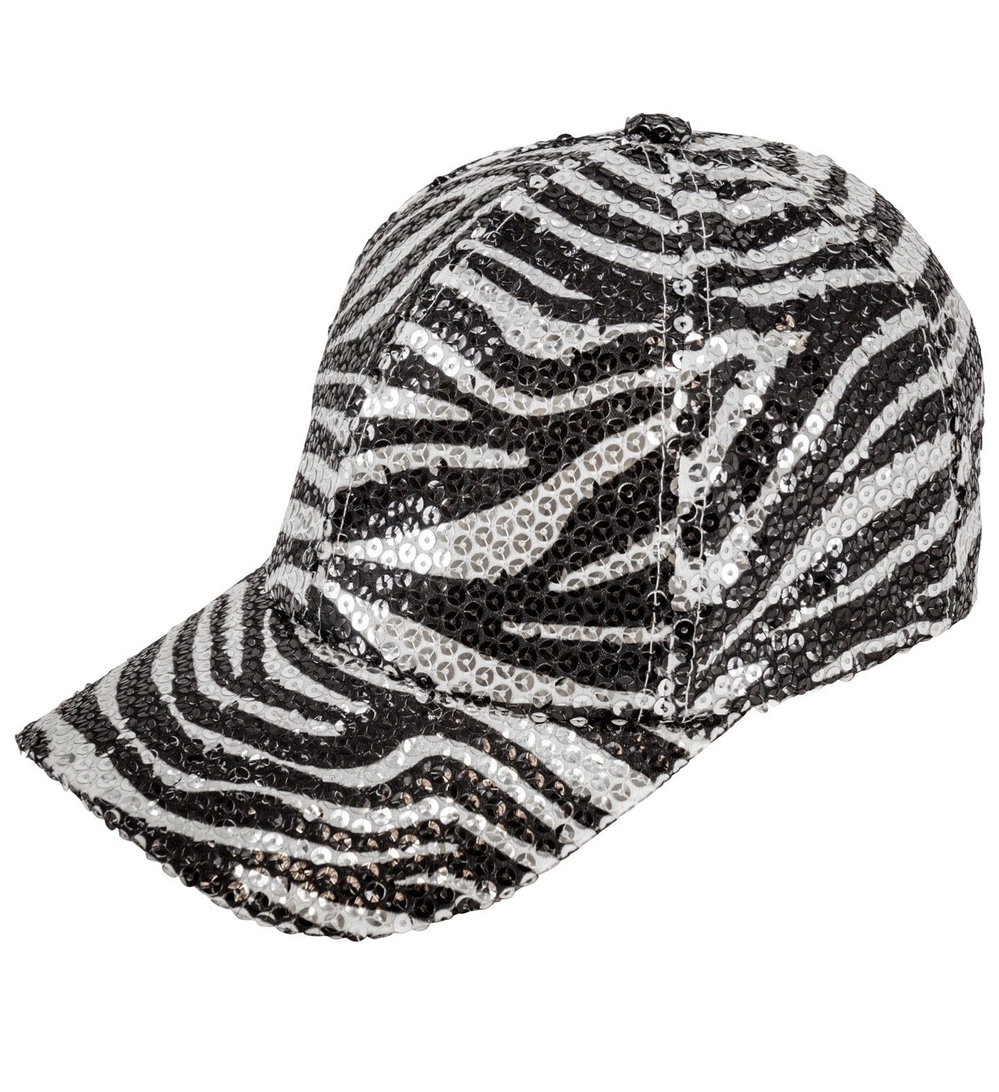 Pailletten Pet Zebra Zilver Dames Heren