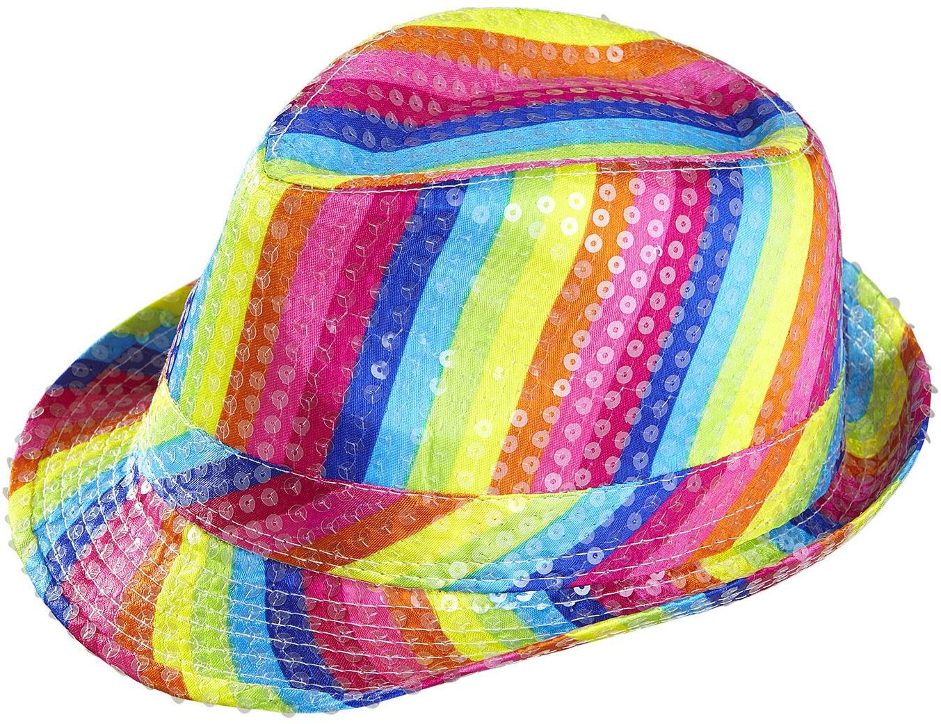 Pailletten Regenboog Fedora