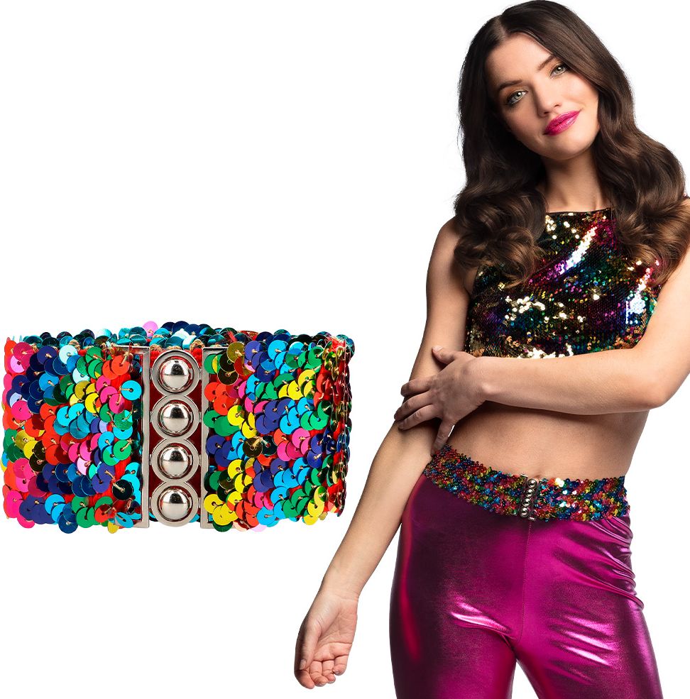 Pailletten Regenboog Riem Glitter