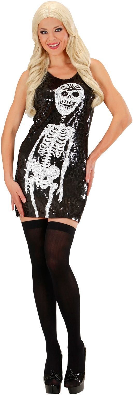 Pailletten skelet jurk