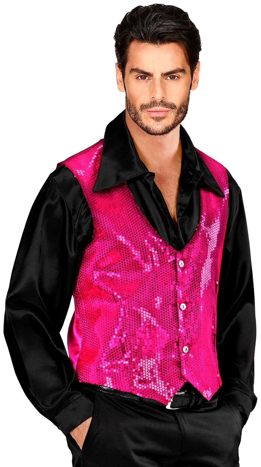 Pailletten Vest Roze