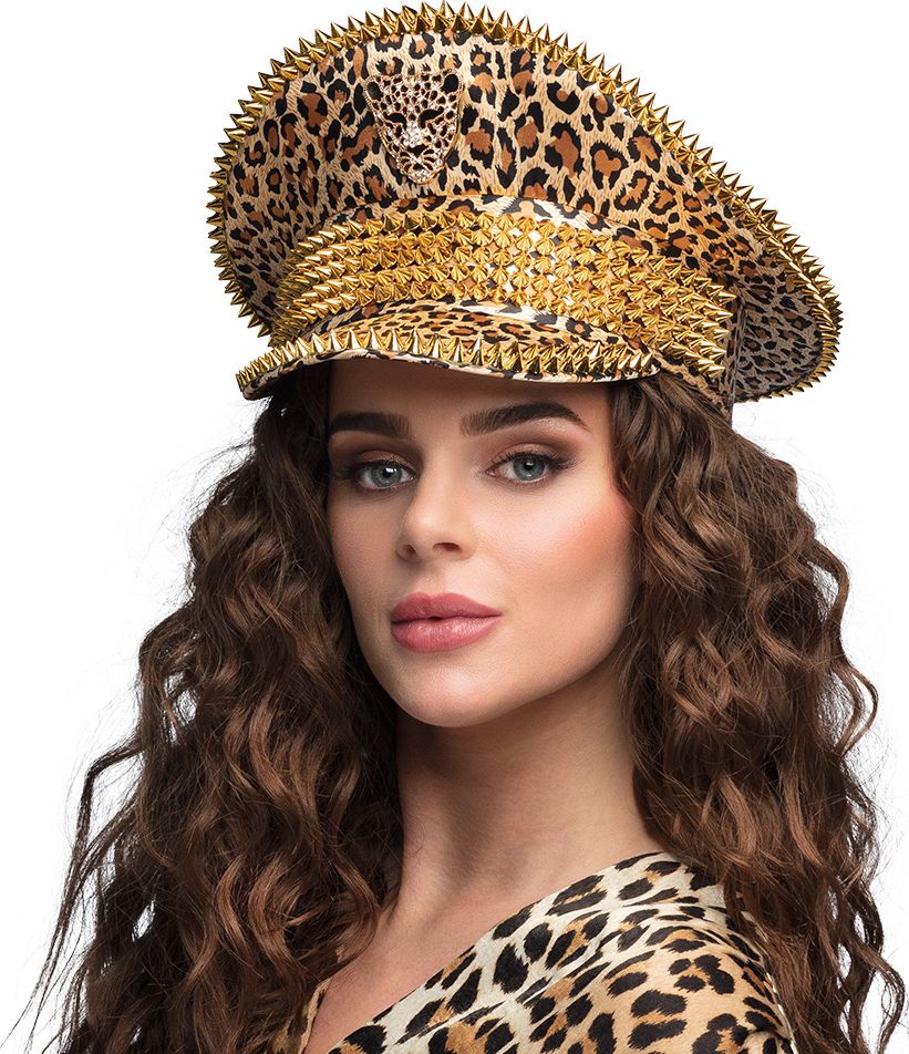 Panterprint Pet met Gouden Studs