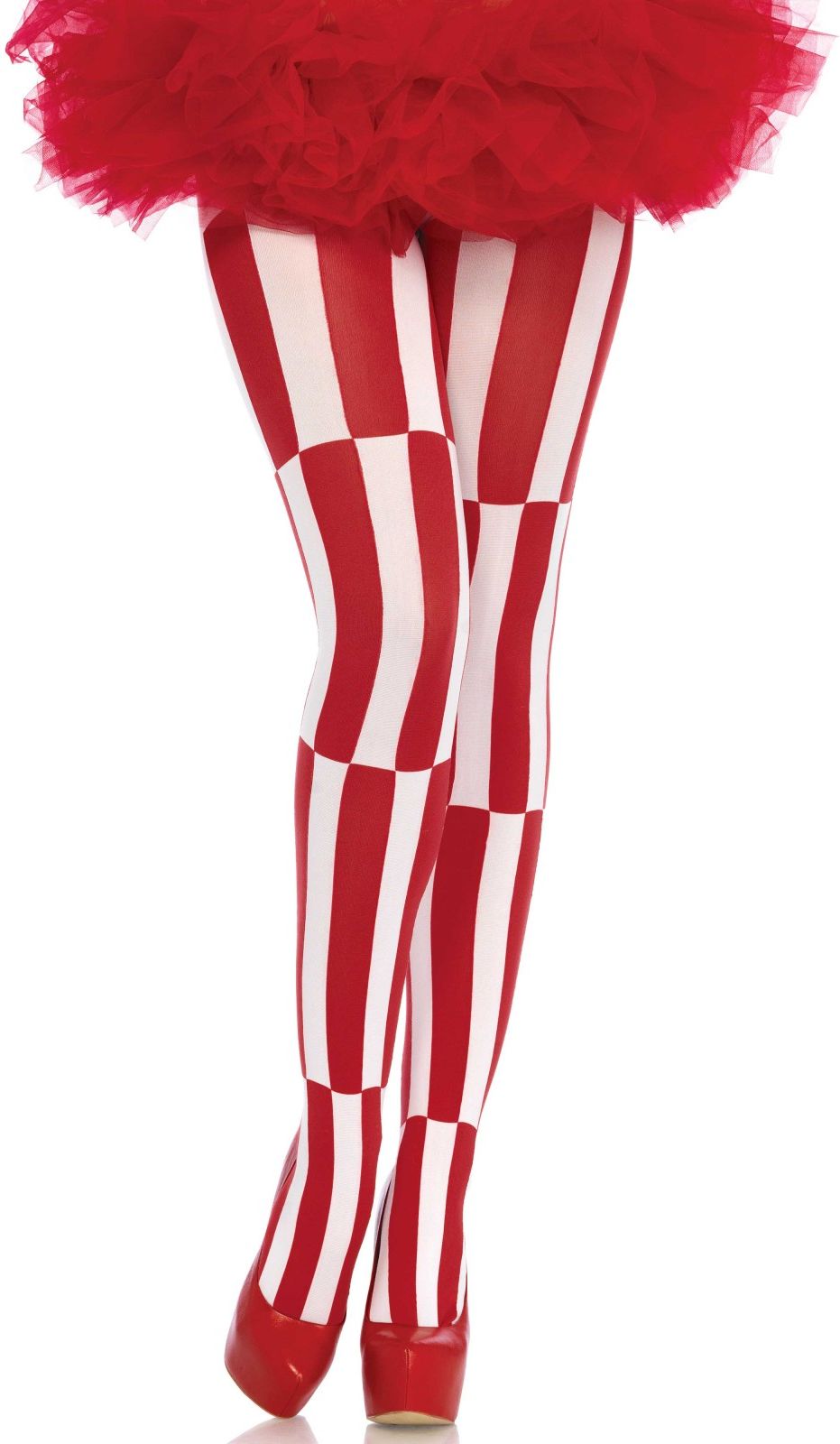 Panty optische illusie rood-wit