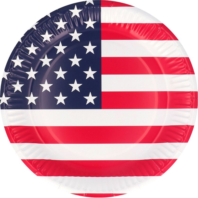Papieren 'American Party' Bordjes 10 Stuks