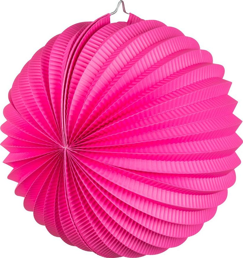 Papieren Ballon Lampion Neon Roze